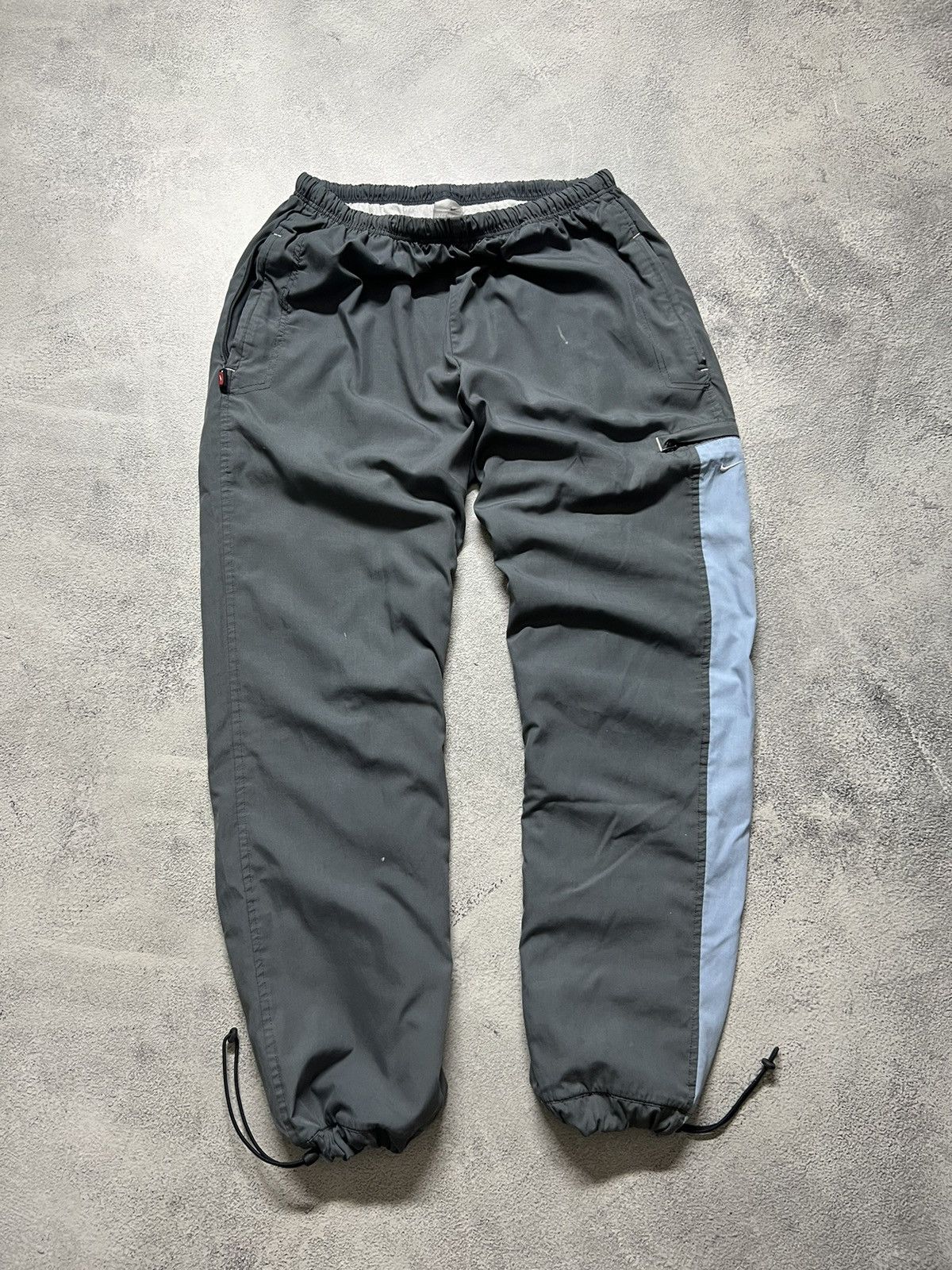 Nike × Vintage Vintage Y2K Nike Nylon Mini Swoosh Faded Pants 00’s Size US 32 / EU 48 - 1 Thumbnail