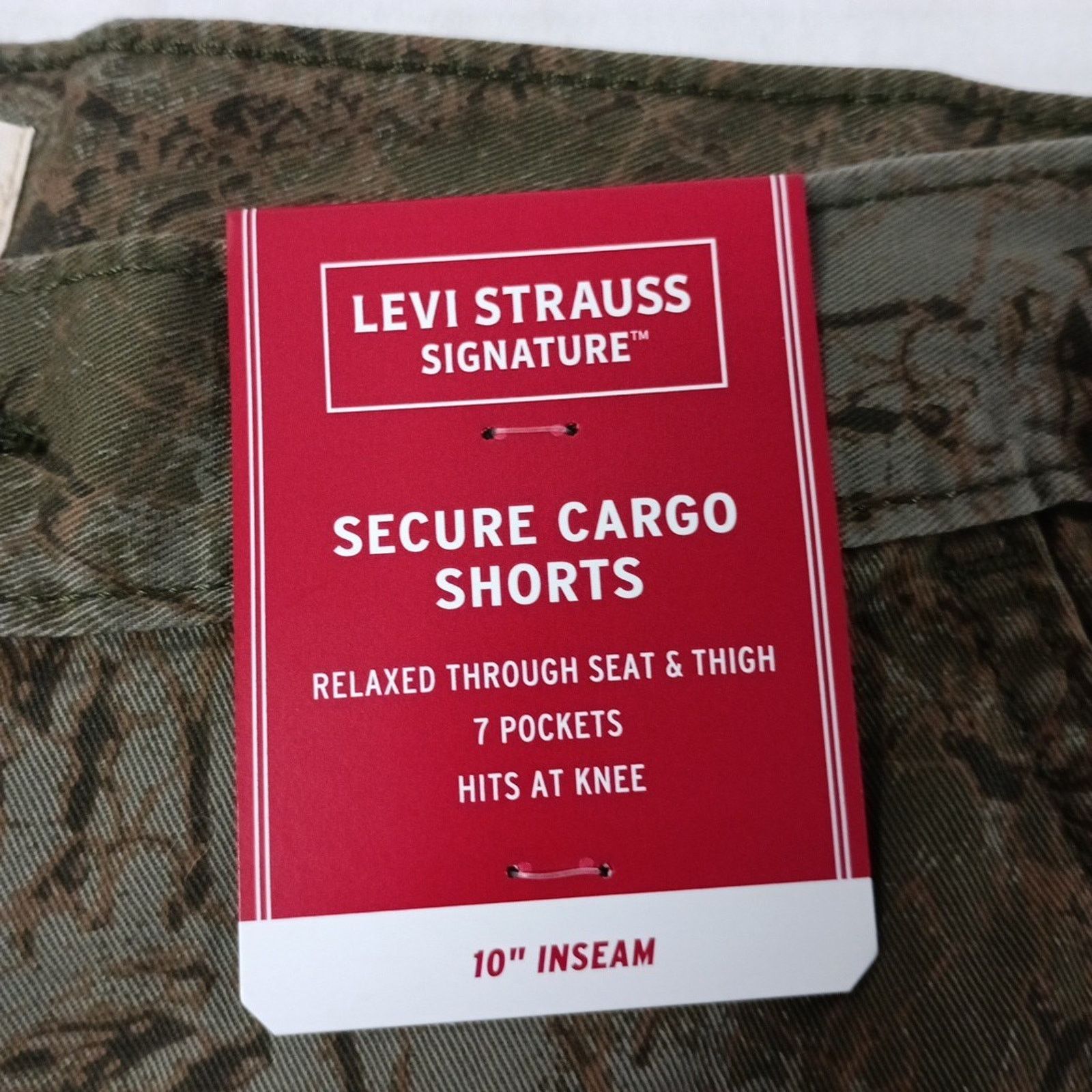 Levi's Levi Strauss Cargo Shorts Mens Size 30 Green Camo 10" Inseam Size US 30 / EU 46 - 2 Thumbnail
