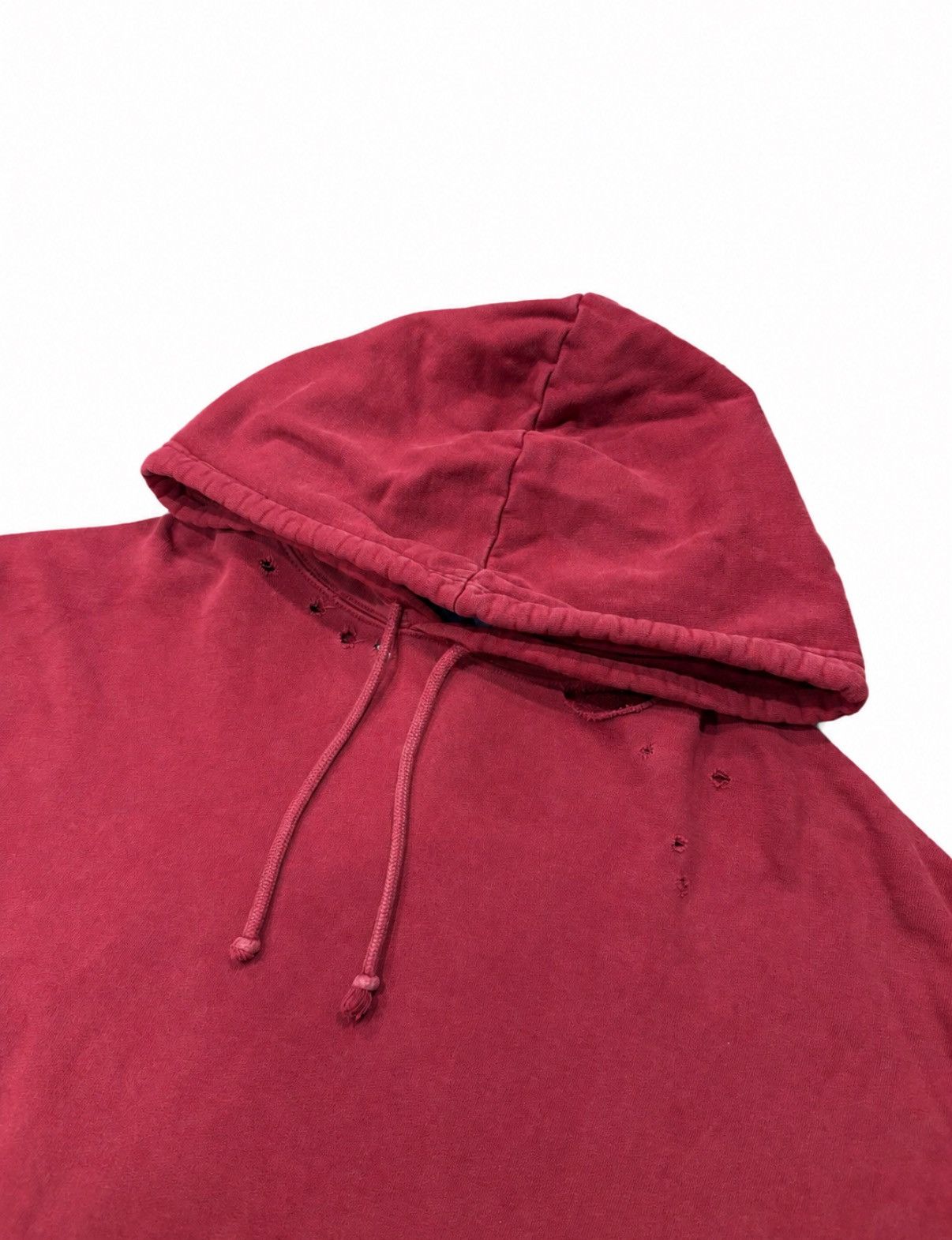 Raf Simons AW20/21 Distressed Raf Simons Nevada Hoodie in Burgundy Size US XL / EU 56 / 4 - 3 Thumbnail