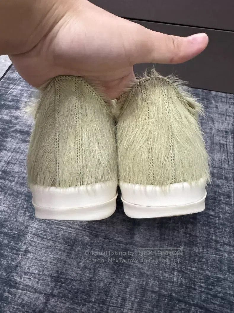 Rick Owens Rick Owens Mainline Green Horse Hair Low Top Big Converse Size US 9 / EU 42 - 4 Thumbnail