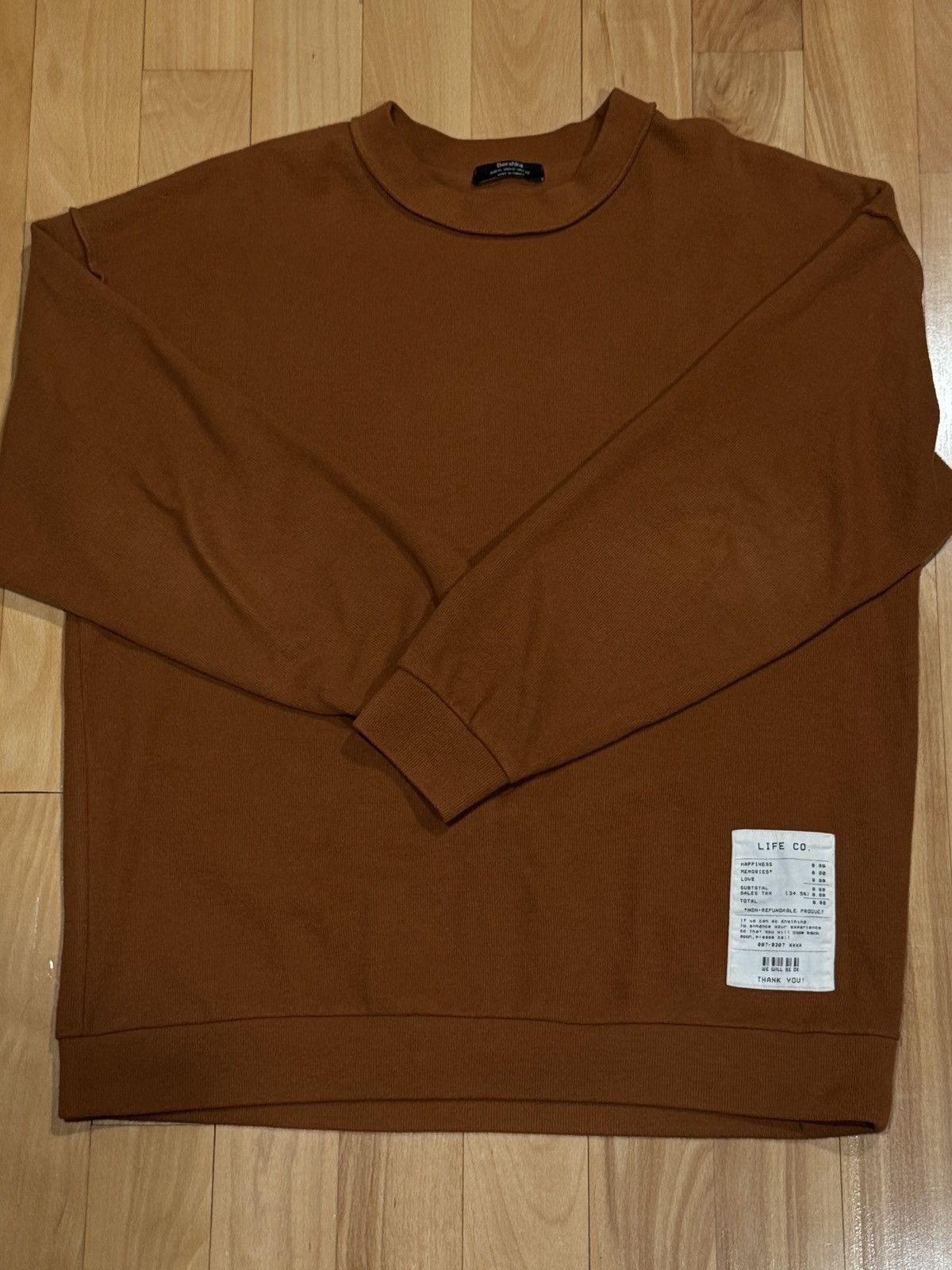 Bershka Bershka Orange Cotton Polyester Blend Sweatshirt Size US XL / EU 56 / 4 - 1 Thumbnail