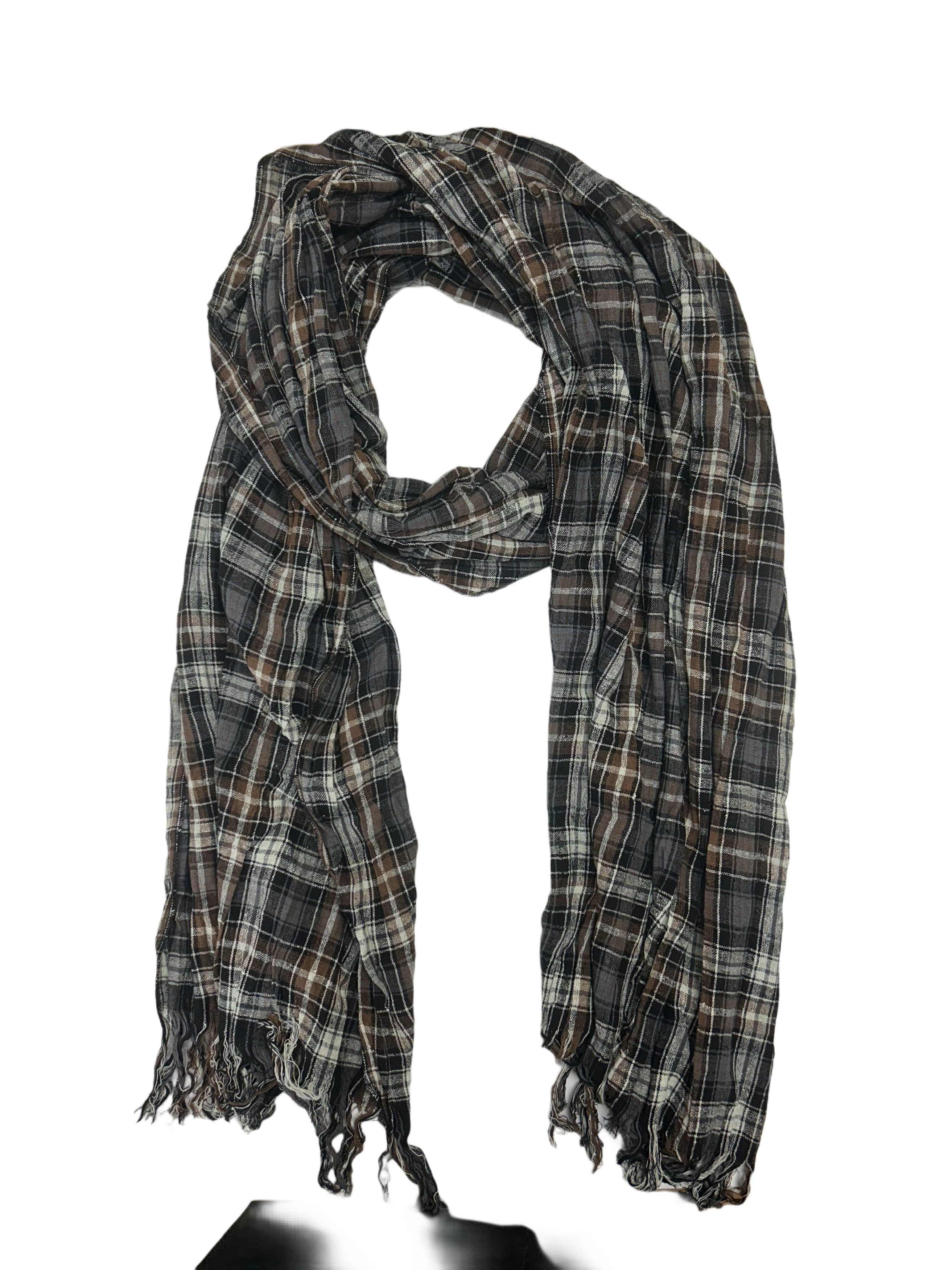 CLOSED Closed Woven Silk Multi Colour Check Scarf Size ONE SIZE - 1 Thumbnail