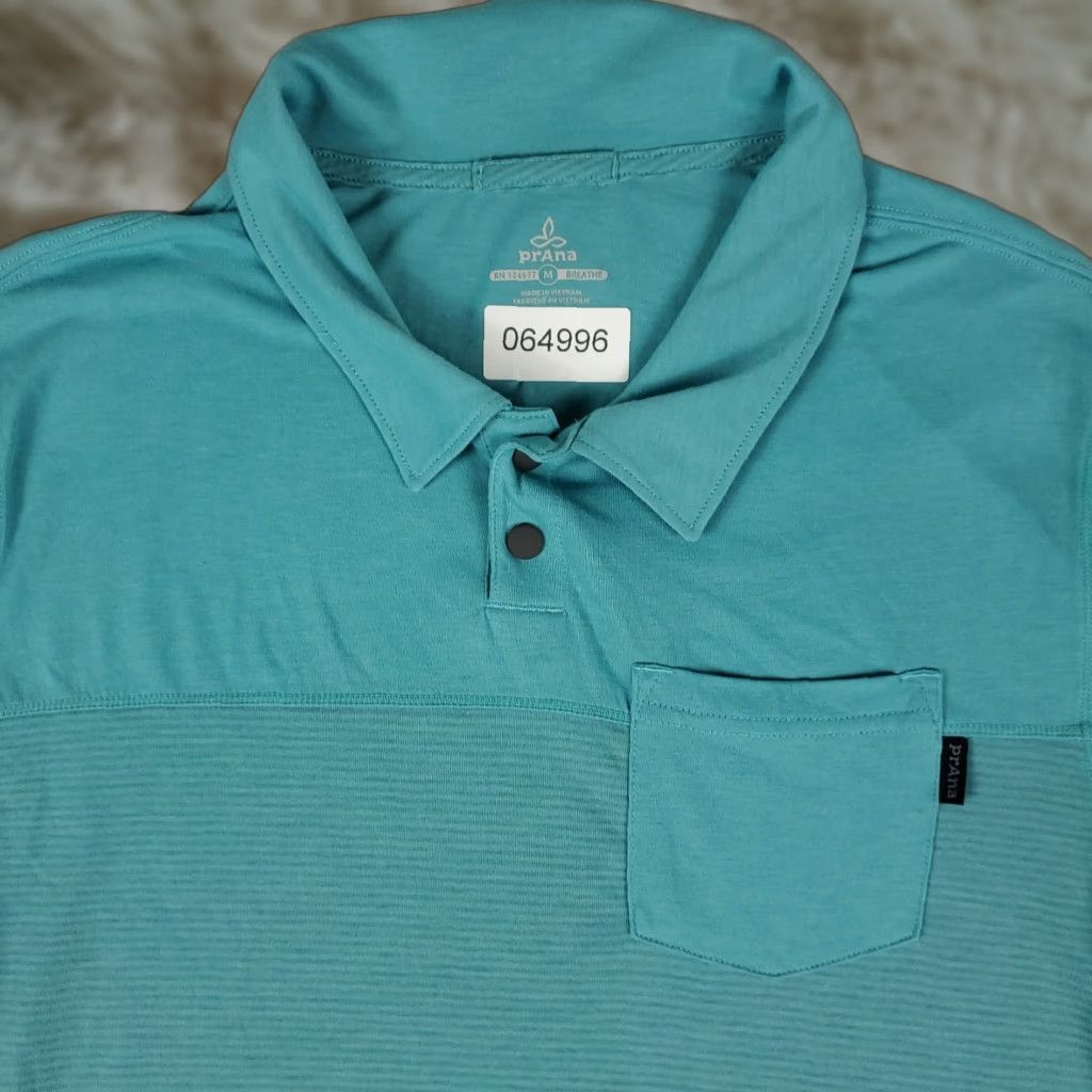 Prana prAna Polo Shirt Mens M Blue Pocket Golf Short Sleeve Adult Shirt Polo Blue Golf Casual Classic Modern Preppy Mens Size US M / EU 48-50 / 2 - 1 Thumbnail