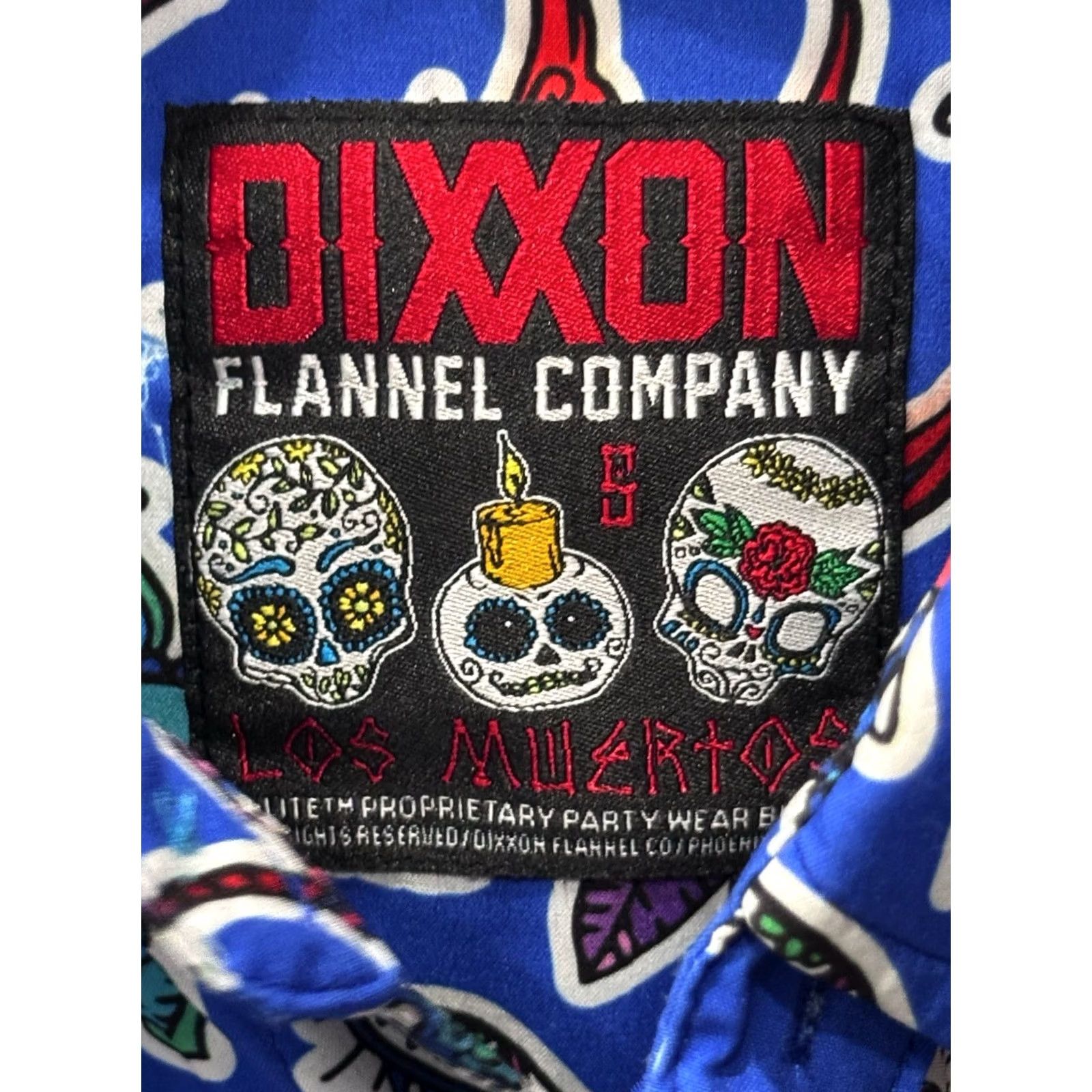 Vintage Dixxon Flanel Los Muertos Skull SHORT SLEEVE BUTTON UP SHIRT Small s Size US S / EU 44-46 / 1 - 5 Thumbnail