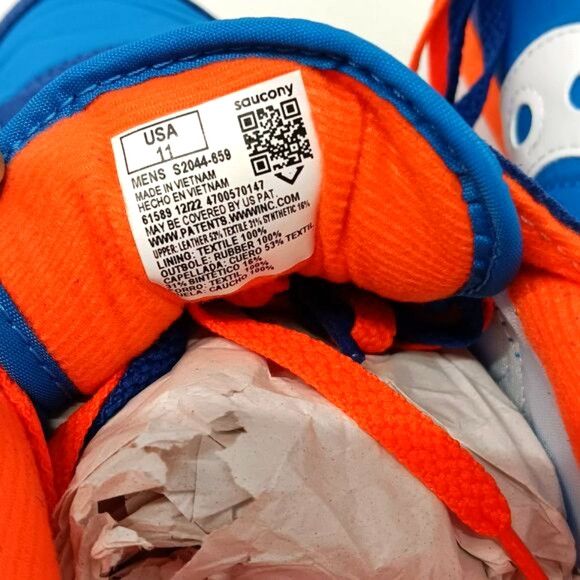 Saucony Saucony Jazz Original Blue & Orange Low Top Sneakers - US11 Size US 11 / EU 44 - 12 Thumbnail