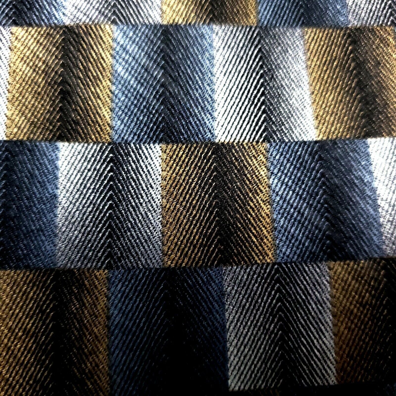 Designer Alexander Lloyd Menswear Blue Brown Long Wide Size ONE SIZE - 2 Thumbnail