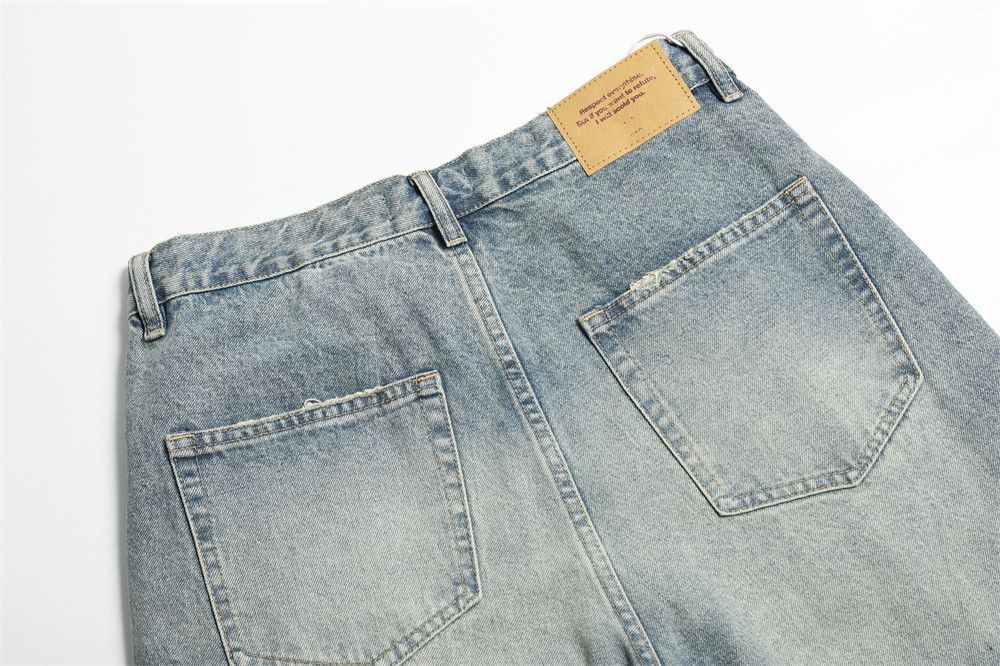 Japanese Brand × Vintage Men's loose straight punk distressed washed gradient jeans Size US 32 / EU 48 - 5 Thumbnail