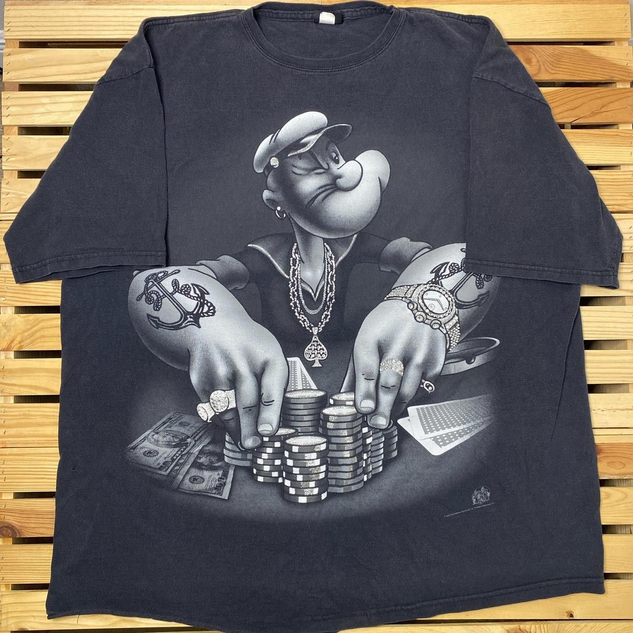 Changes Vintage Popeye the Sailorman Black Cartoon Rap Tee Size 4XL Size US XXL / EU 58 / 5 - 1 Thumbnail