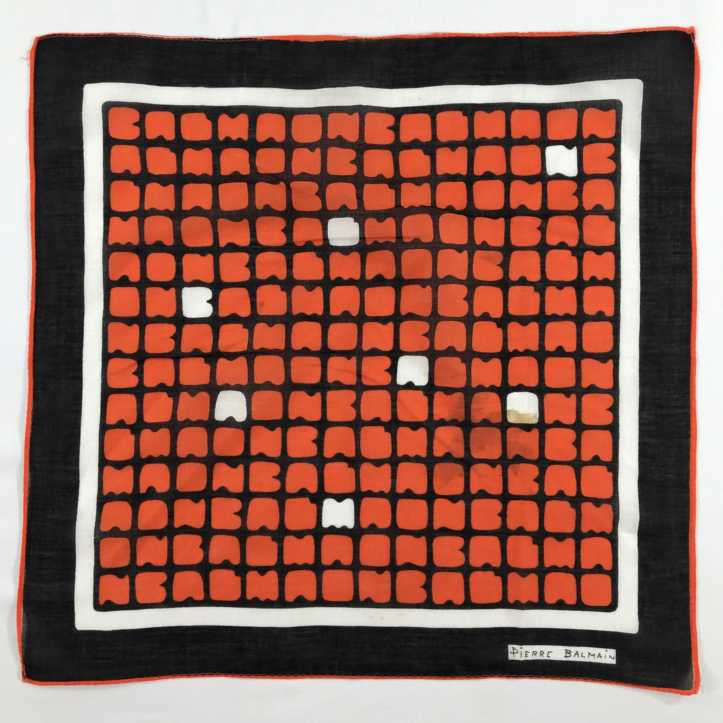 Pierre Balmain × Vintage Pierre Balmain Bandana / Handkerchief / Neckerchief - S2038 Size ONE SIZE - 1 Thumbnail