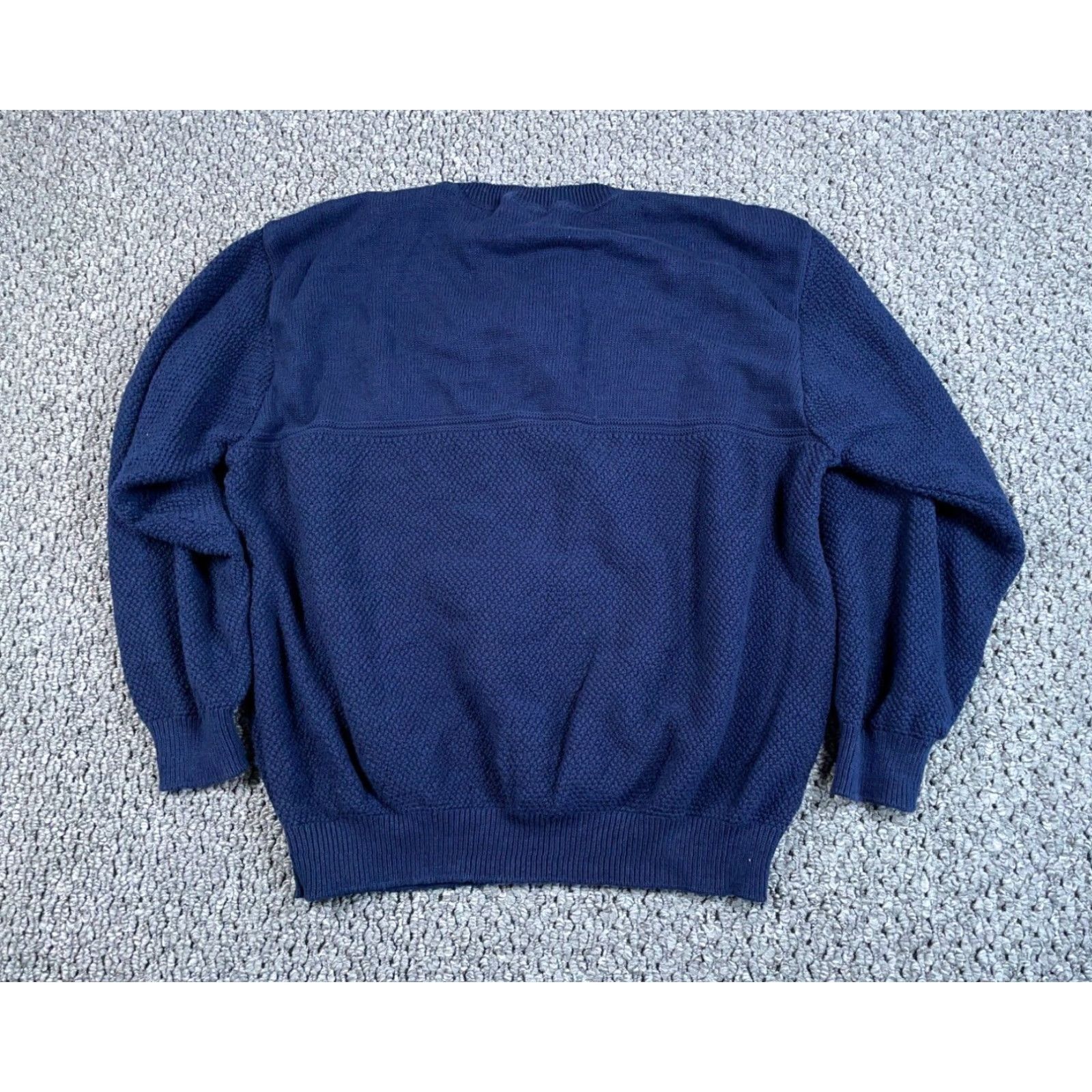 Vintage VINTAGE Vantage St. Ives Cornwall Crest Sweater Adult Large Dark Blue Chunky Knit Pullover Mens Size US L / EU 52-54 / 3 - 2 Thumbnail