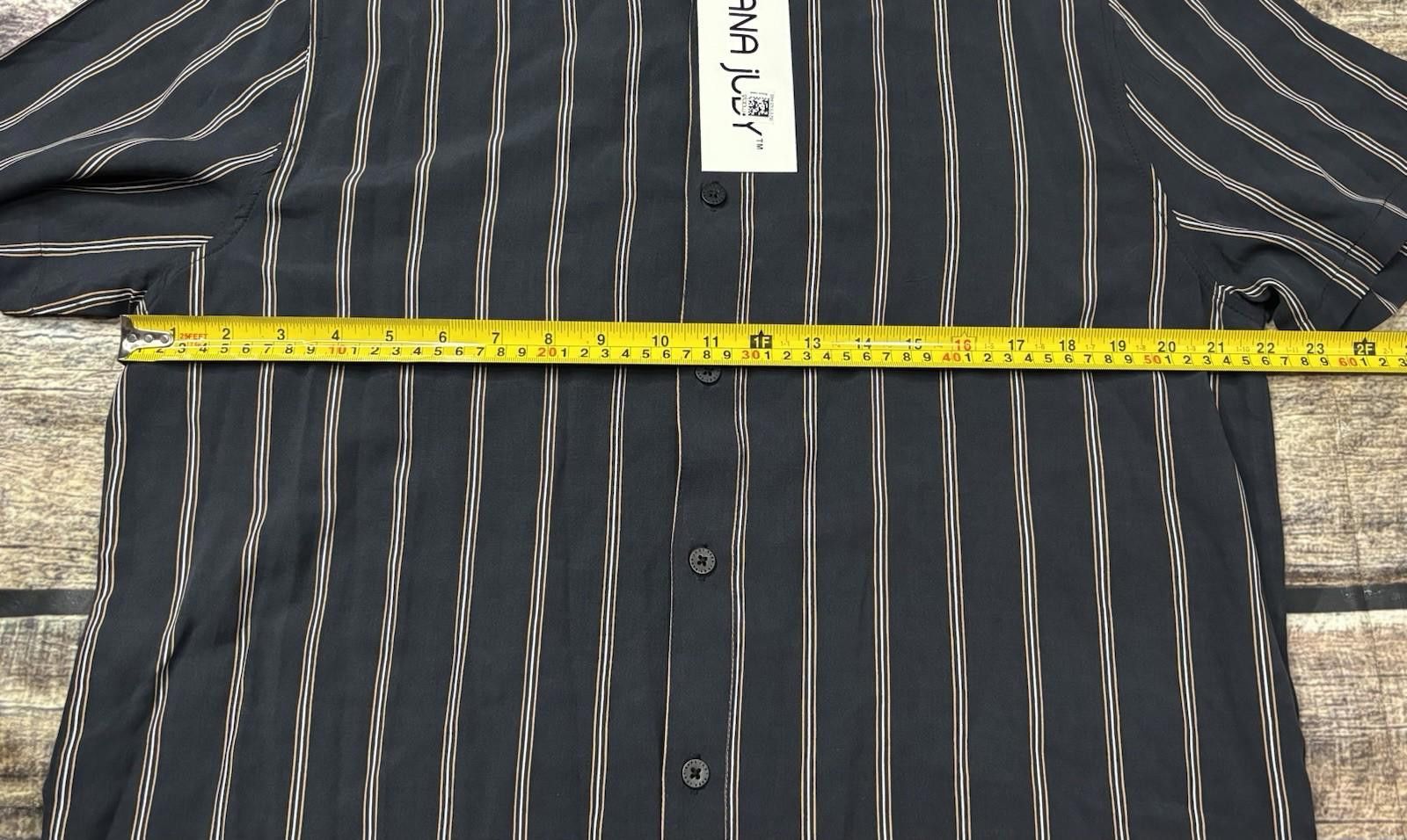 NANA JUDY Nana Judy Shirt Mens Medium Verve Navy Striped Button Up $75 Size US M / EU 48-50 / 2 - 9 Thumbnail