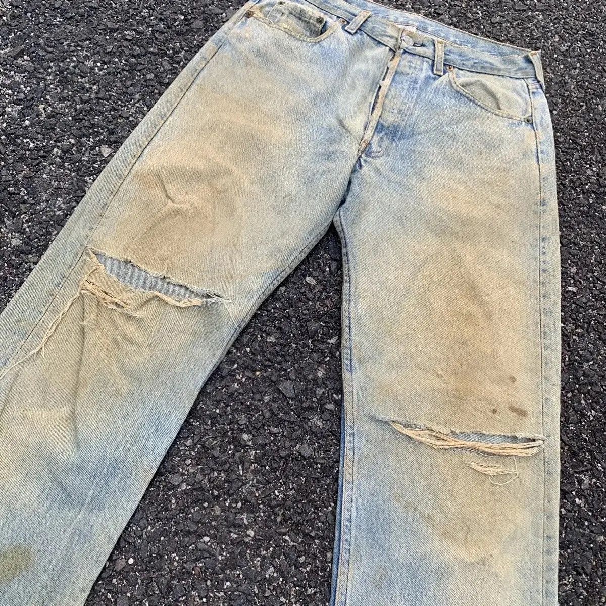 Levi's 💥STEALS💥 Vintage Levi’s Rusty Dirty Distressed Denim Pants Size US 29 - 4 Thumbnail