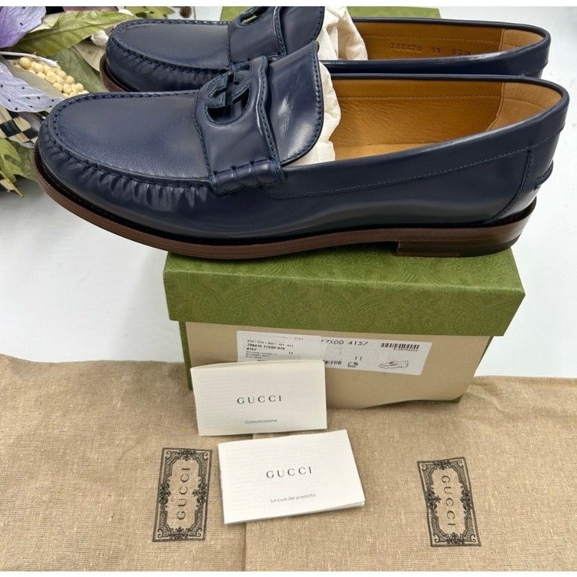 Gucci Gucci interlocking GG leather loafers size 11 made in Italy Size US 11.5 / EU 44-45 - 5 Thumbnail