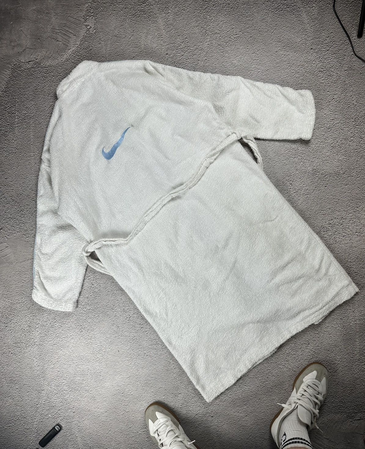 Vintage Nike Competitive Swimming Bath Robe Cotton Big Logo