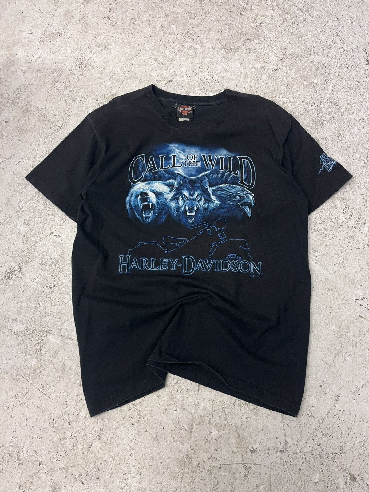 Harley Davidson Vintage black harley davidson call of the wild tee Size US XL / EU 56 / 4 - 2 Thumbnail
