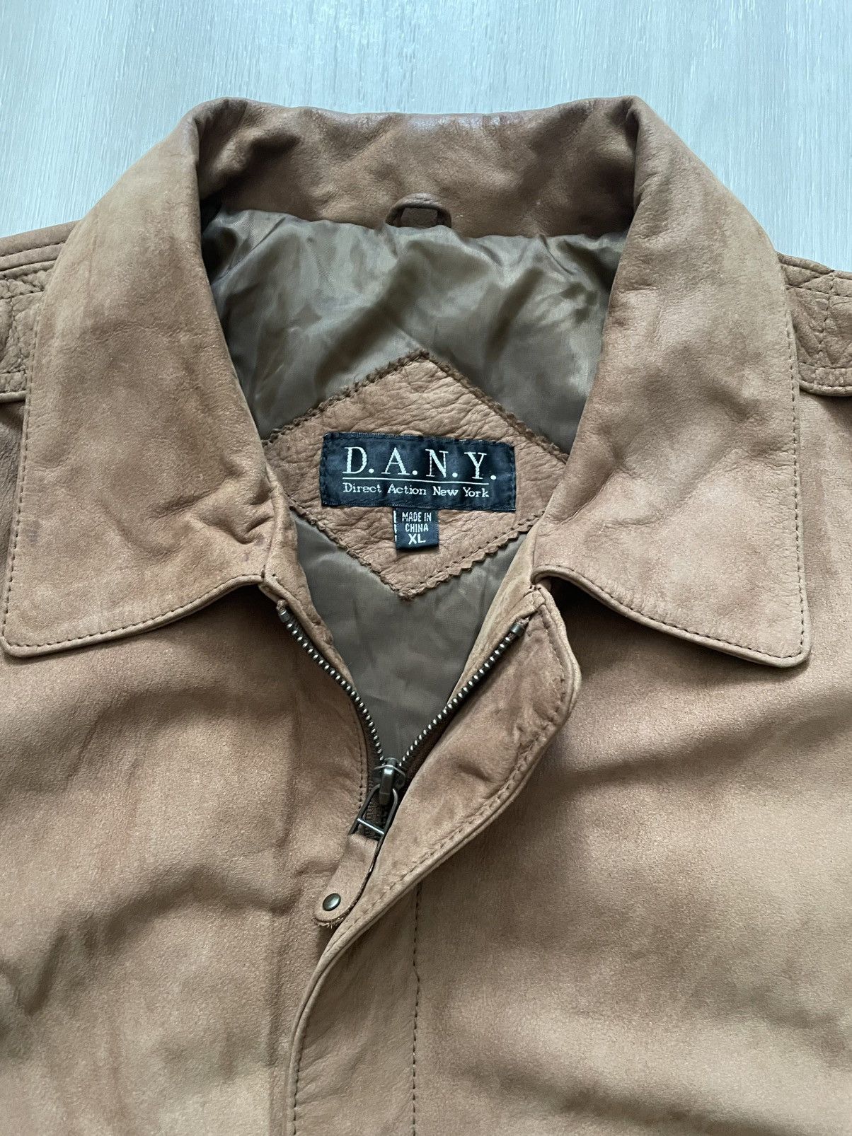 Vintage Vintage DANY Classic Brown Genuine Leather Bomber Jacket XL Size US XL / EU 56 / 4 - 5 Thumbnail