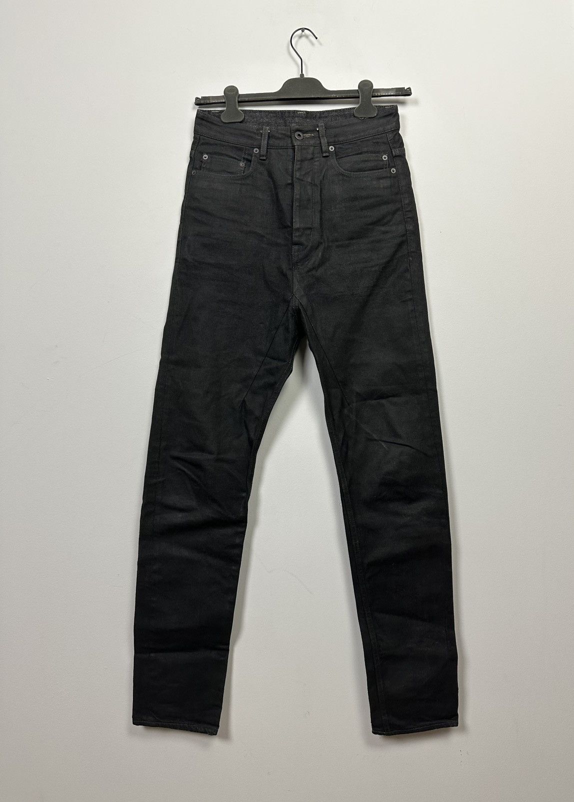 Rick Owens Drkshdw DRKSHDW Waxed Collapse Cut Denim Size US 31 - 1 Thumbnail