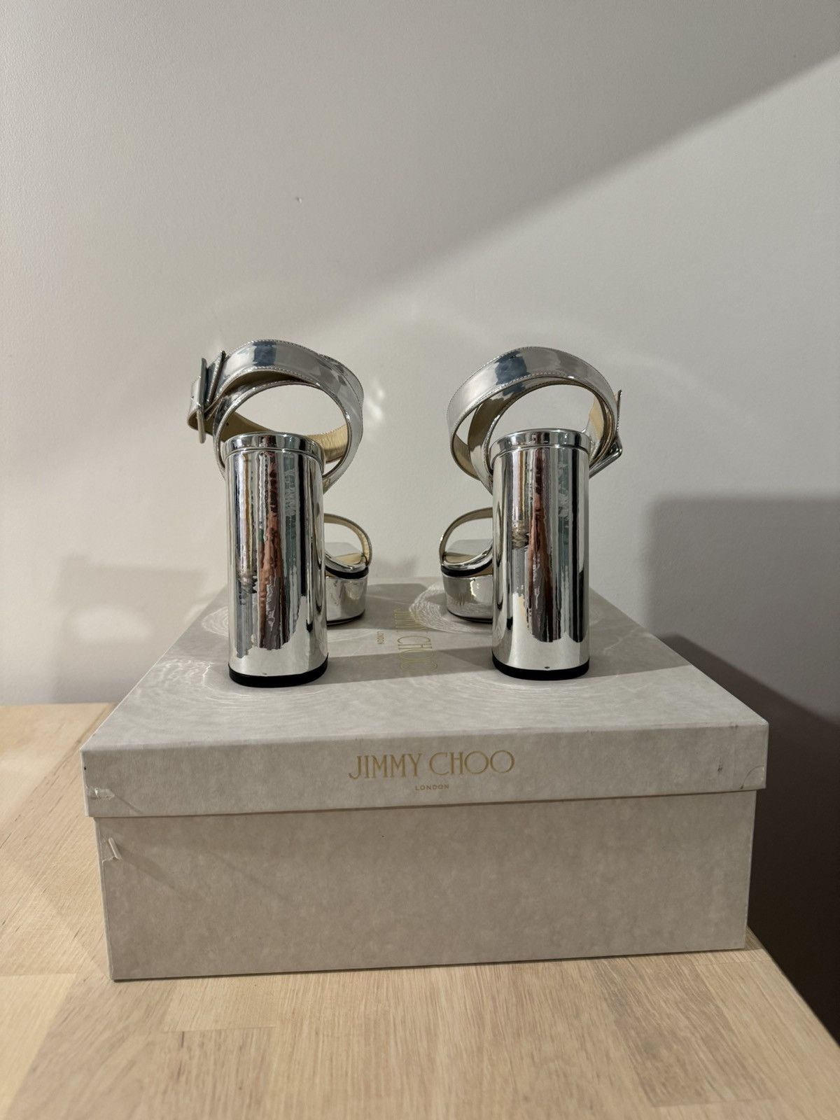 Jimmy Choo Jimmy Choo Heels Silver Size US 9 / IT 39 - 4 Thumbnail