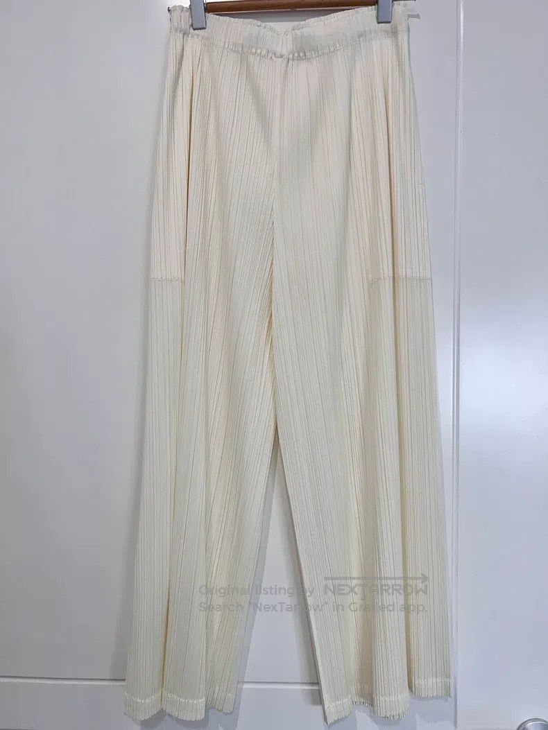 Issey Miyake Issey Miyake size:3 White Carrot Trousers Size 22" - 2 Thumbnail