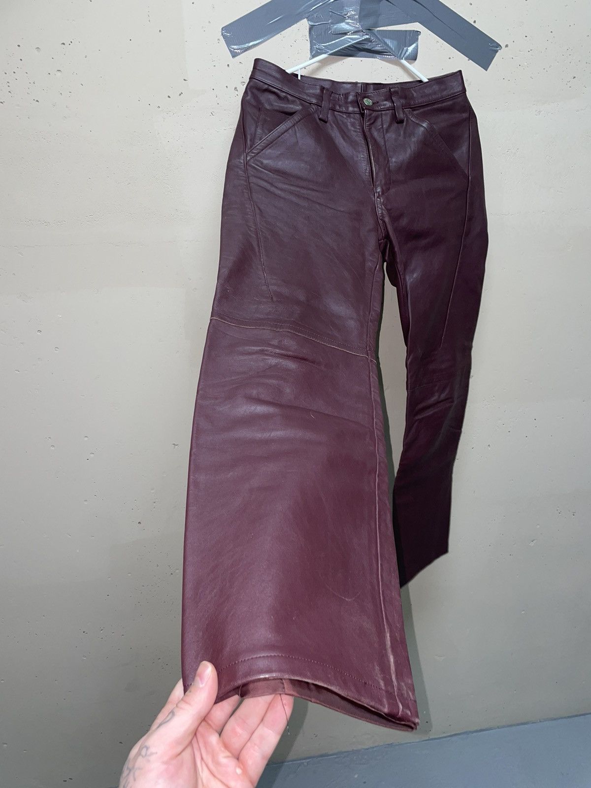 PPFM Ppfm japanese brand brown leather pants Size US 30 / EU 46 - 2 Thumbnail