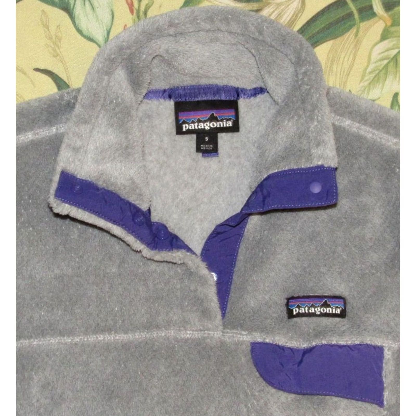 Patagonia PATAGONIA Purple Grey Snap T Re Tool Fleece Jacket Small Womens Size S / US 4 / IT 40 - 2 Thumbnail