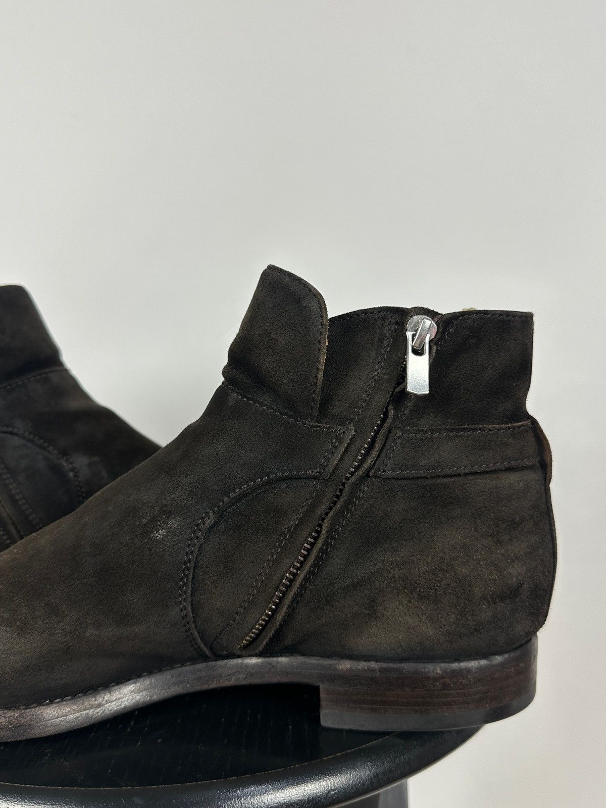 Officine Creative Officine Creative Brown Suede Biker Buckle Strap Boots Size US 10 / EU 43 - 20 Thumbnail