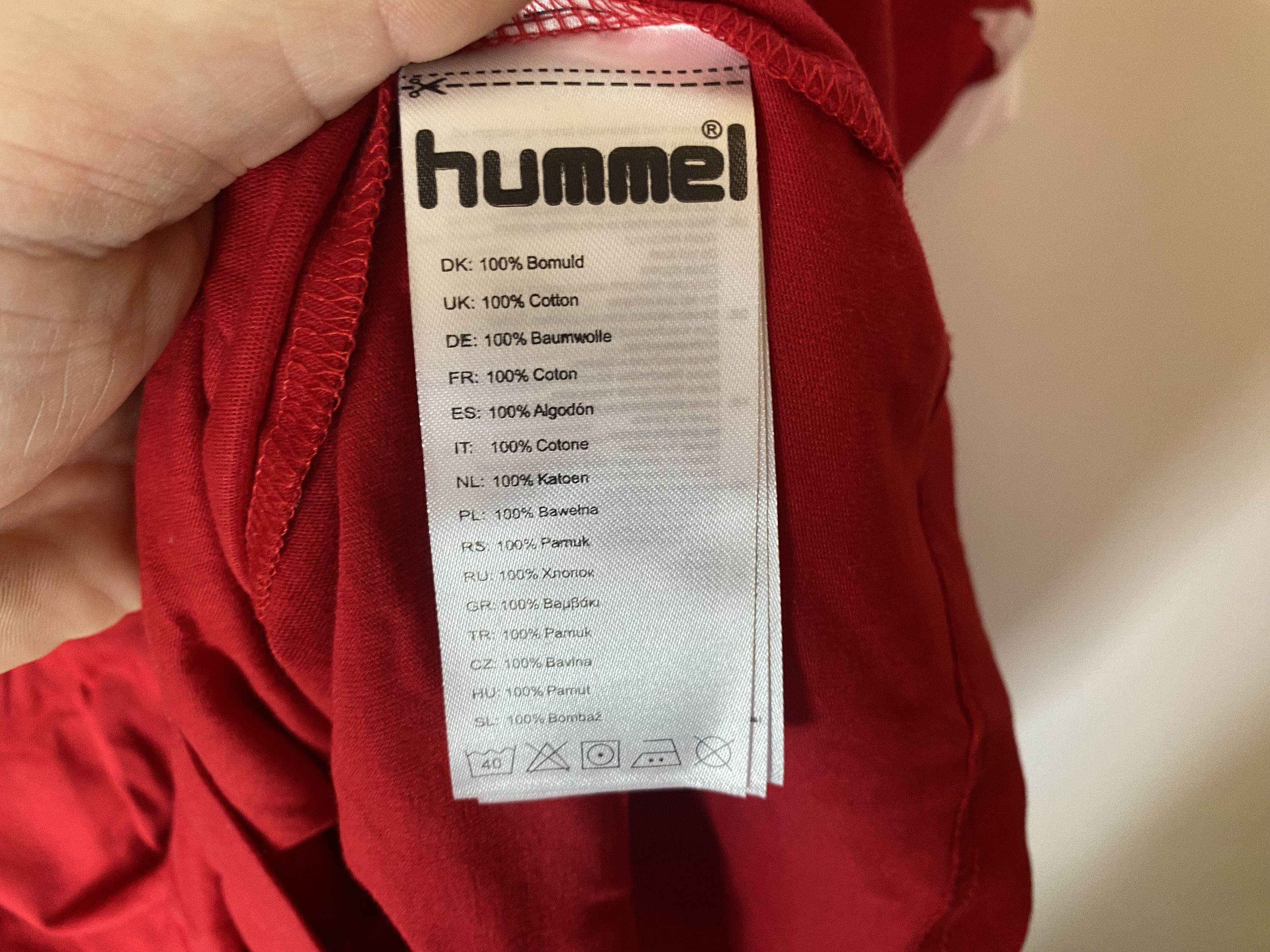 Hummel DENMARK TEAM 2018 2019 COTTON FOOTBALL SHIRT SOCCER JERSEY Size US XL / EU 56 / 4 - 7 Thumbnail