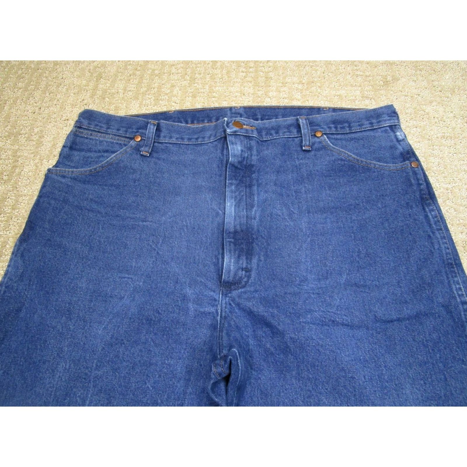 Wrangler Wrangler Jeans Mens 42x34 Blue Cowboy Cut Original Fit Western Pants Dark Wash Size US 42 / EU 58 - 2 Thumbnail