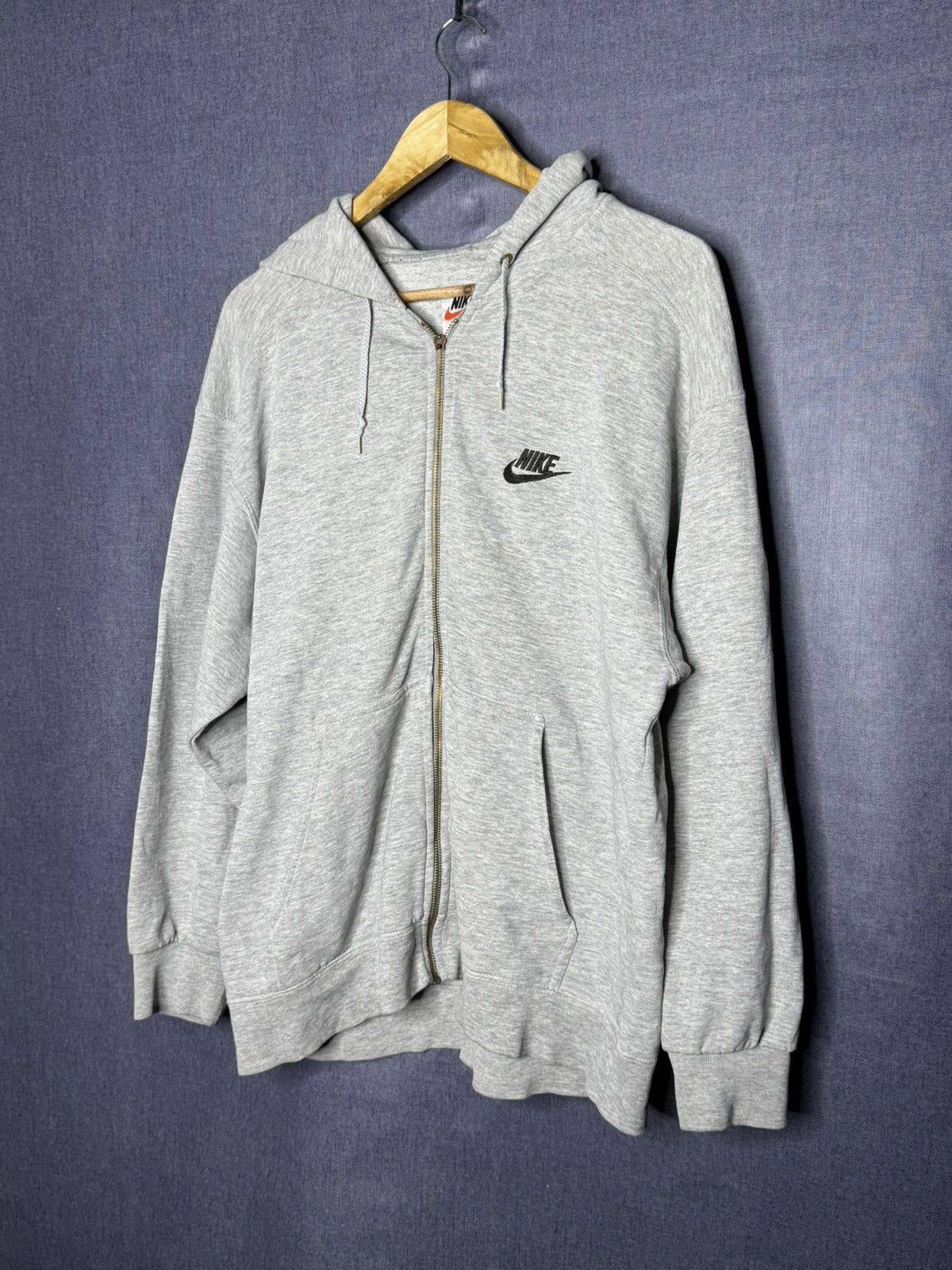 Nike Vintage Nike Oversize Baggy Zip Hoodie Basic 90S Y2K Rare Size US M / EU 48-50 / 2 - 2 Thumbnail