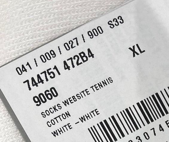 Balenciaga o1mt1gz1124 Size: XL / Tennis Website Socks in White Size ONE SIZE - 4 Thumbnail