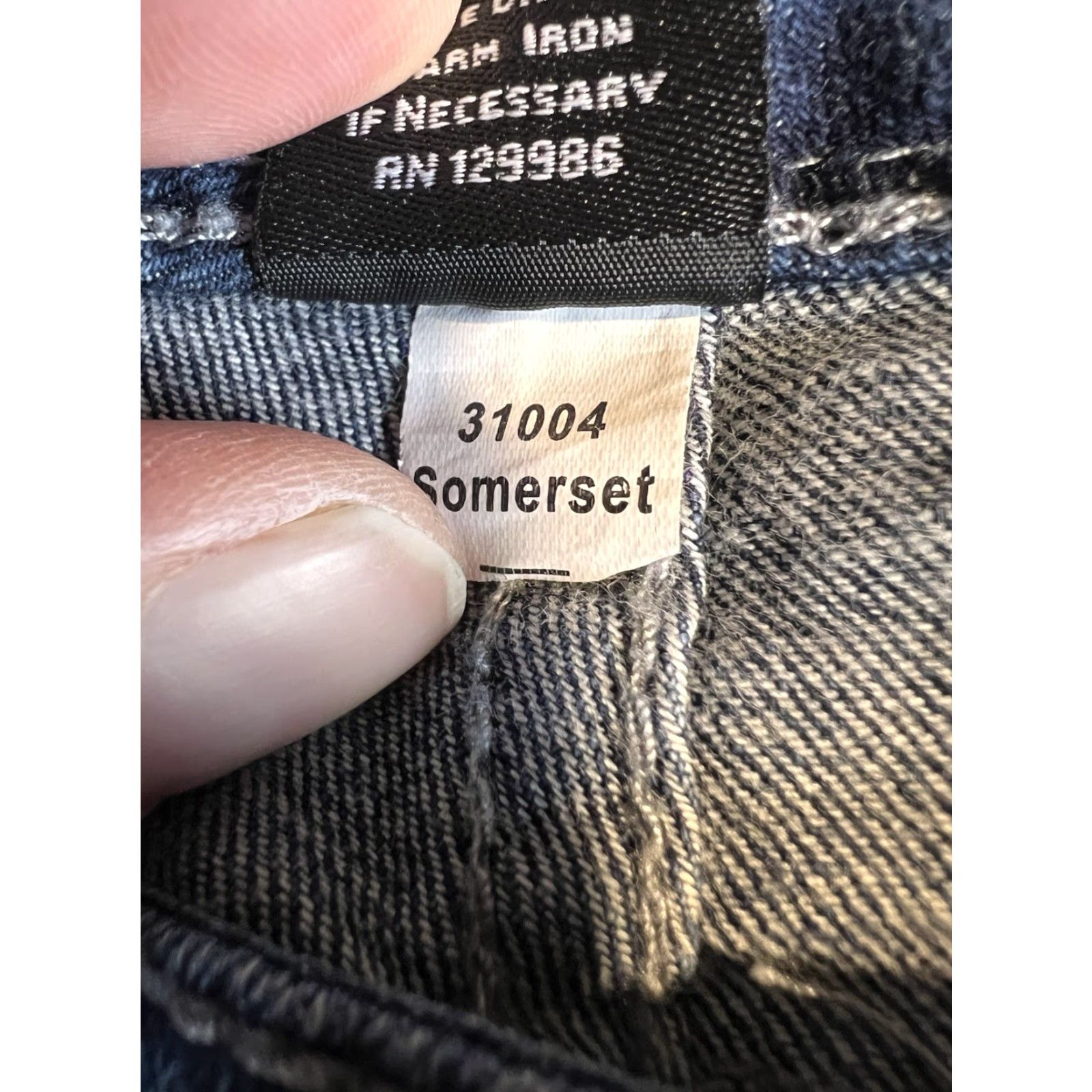 Vintage Ariya Somerset Jeans Western Rock Embroidered Slim Straight Blue Dark Wash Womens 5/6 Jeans Size 27" / US 4 / IT 40 - 7 Thumbnail