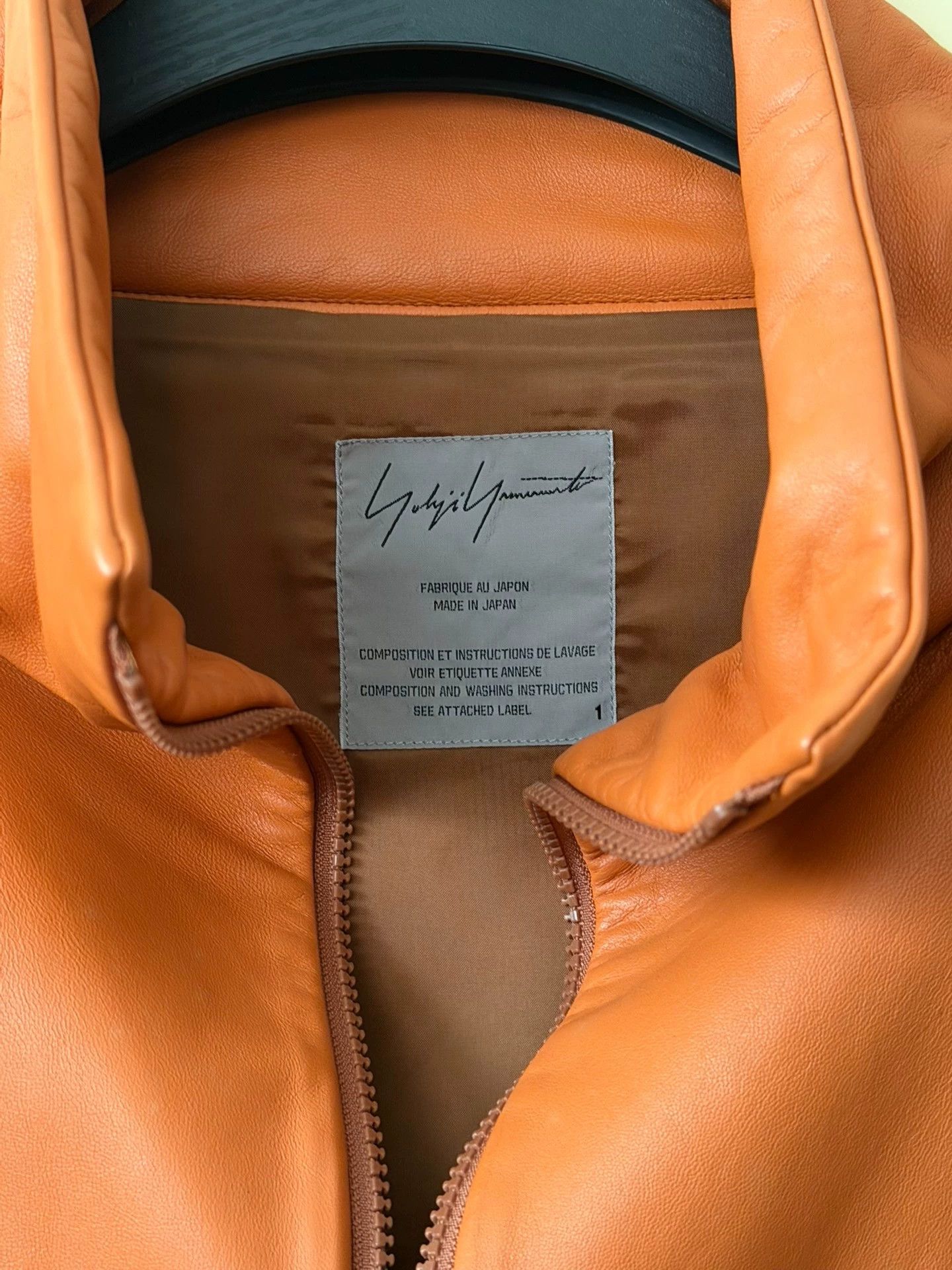 Yohji Yamamoto Yohji Yamamoto Main Line Hermes Orange Leather Jacket Size S / US 4 / IT 40 - 6 Thumbnail