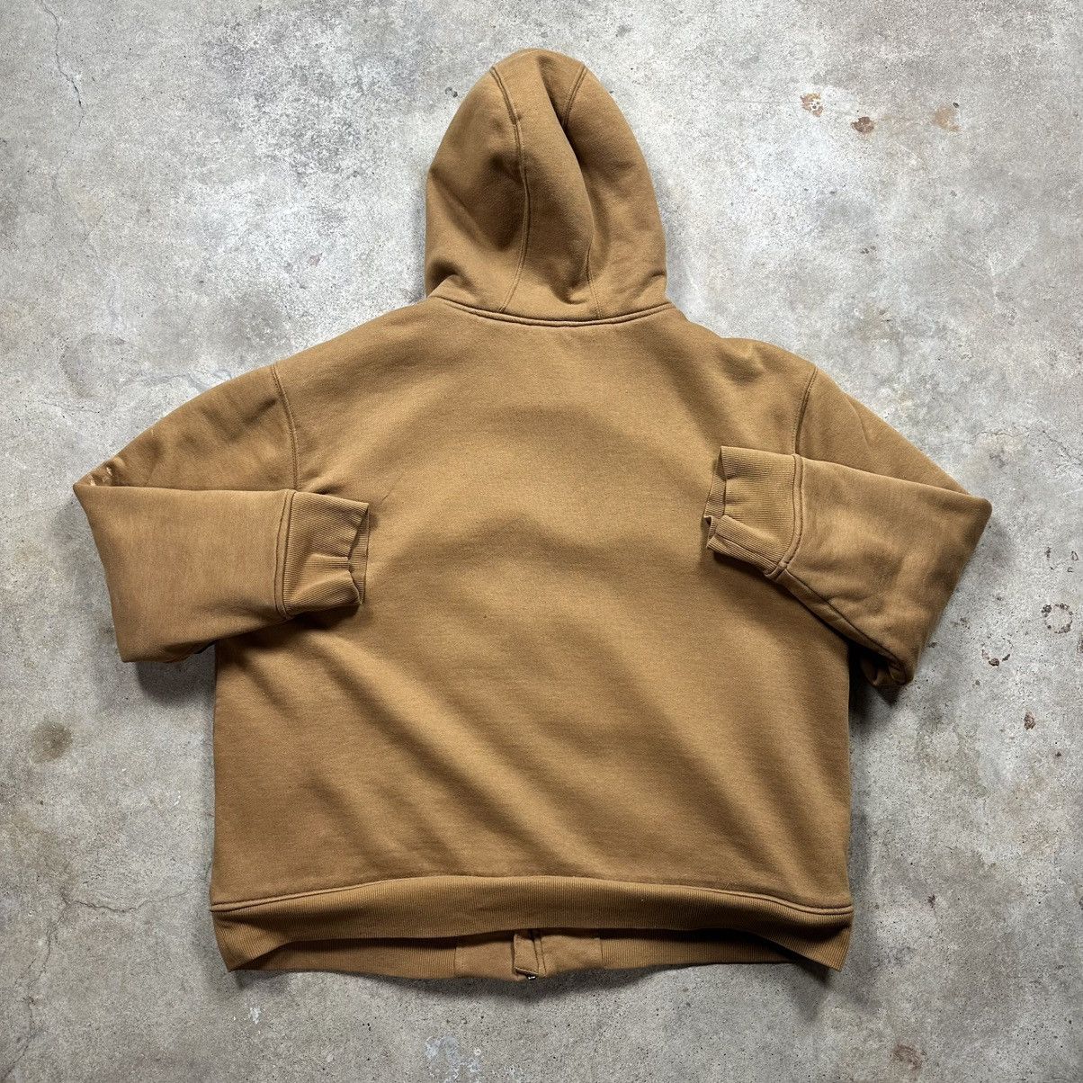 Wrangler Vintage Y2K Tan Wrangler Workwear Sherpa Lined Zip Up Hoodie Size US XL / EU 56 / 4 - 11 Thumbnail