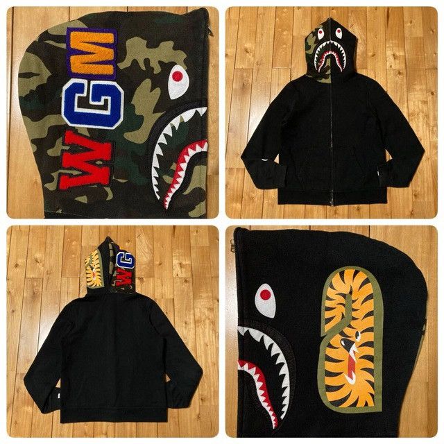 Bape BAPE woodland camo Shark Full Zip Hoodie a bathing ape NIGO Size S / US 4 / IT 40 - 1 Thumbnail