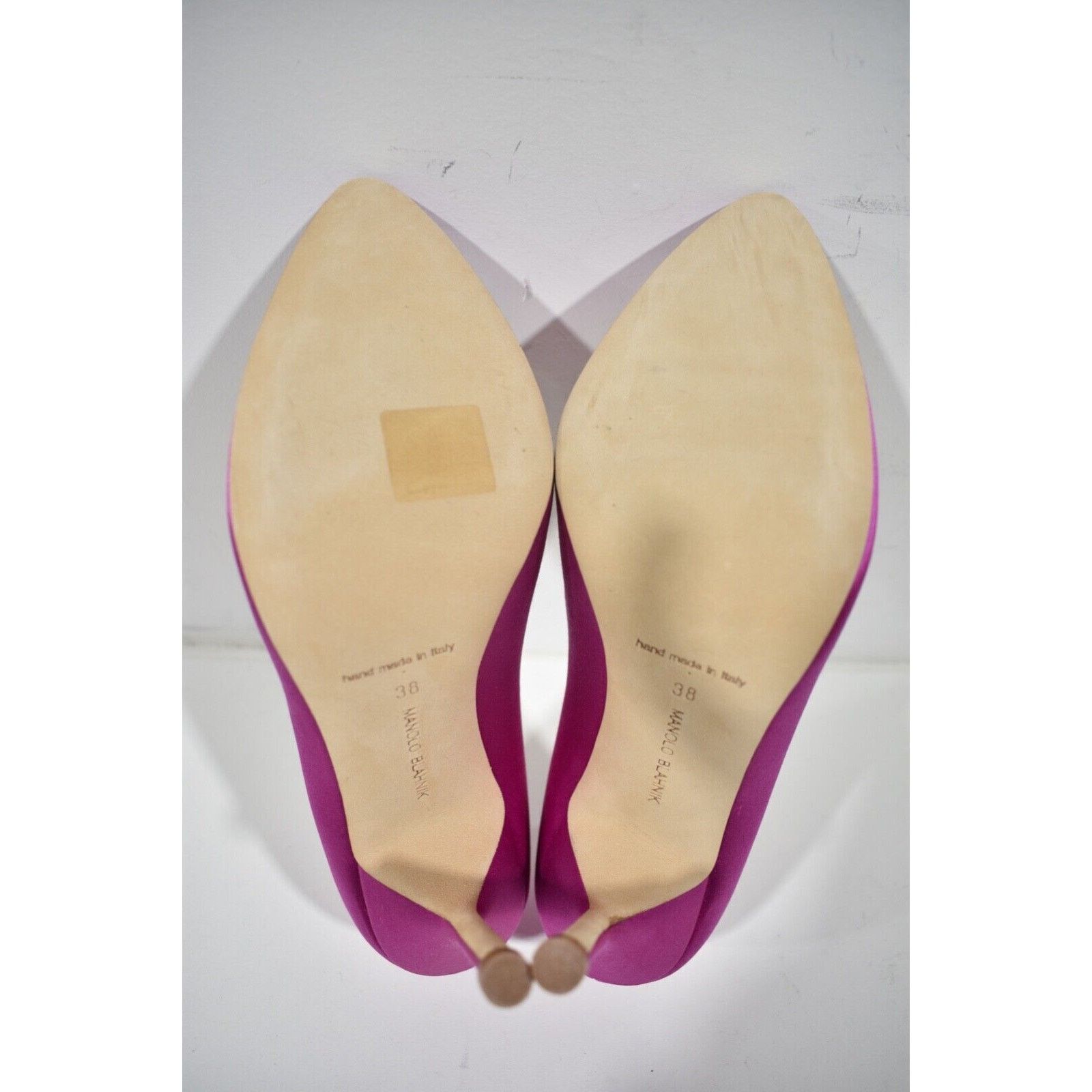 Manolo Blahnik Hangisi 105 Satin Crystal Jewel Buckle Heel Pump 38 Size US 8 / IT 38 - 13 Thumbnail