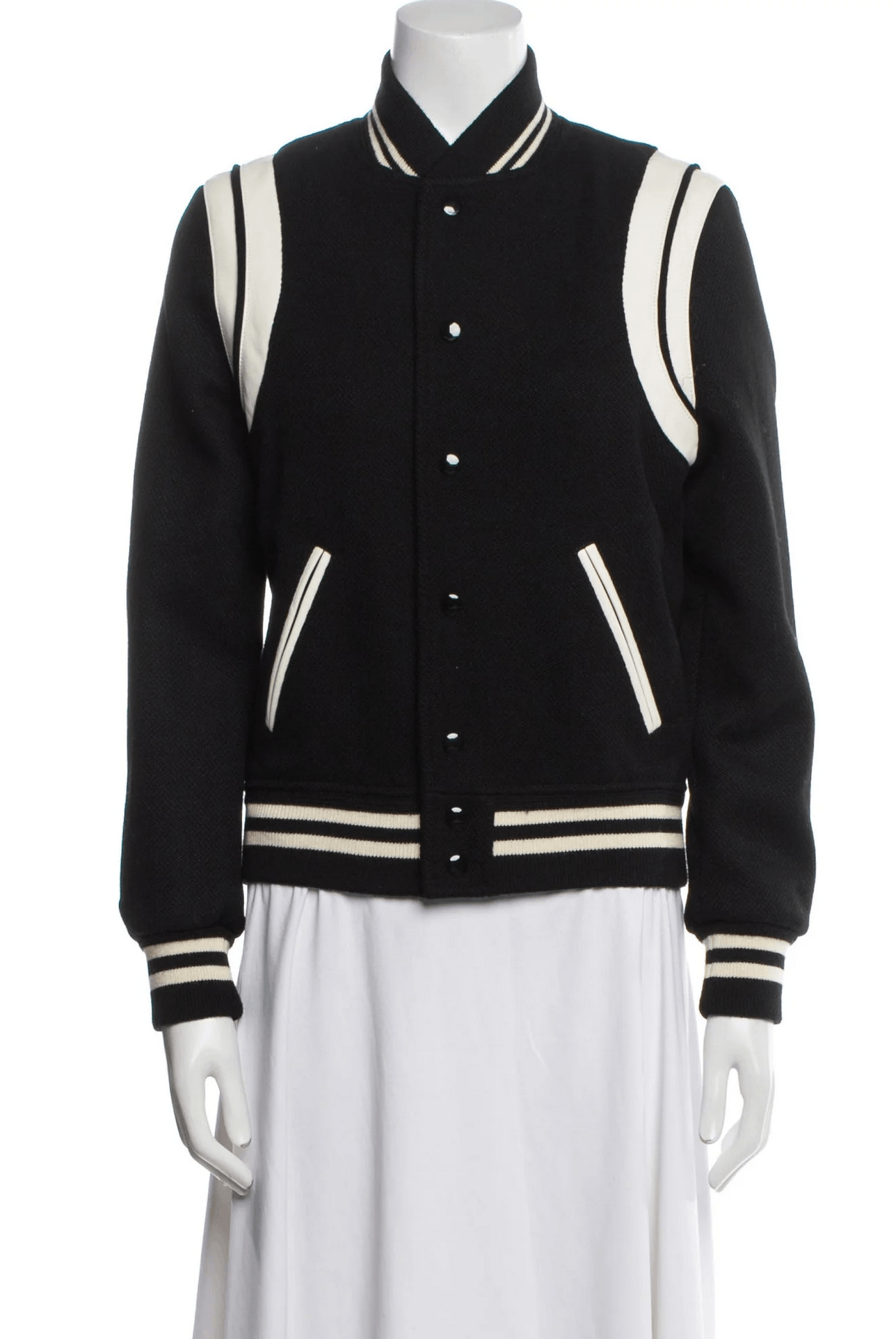 Saint Laurent Paris Teddy Bomber Varsity Jacket Size US XS / EU 42 / 0 - 5 Thumbnail