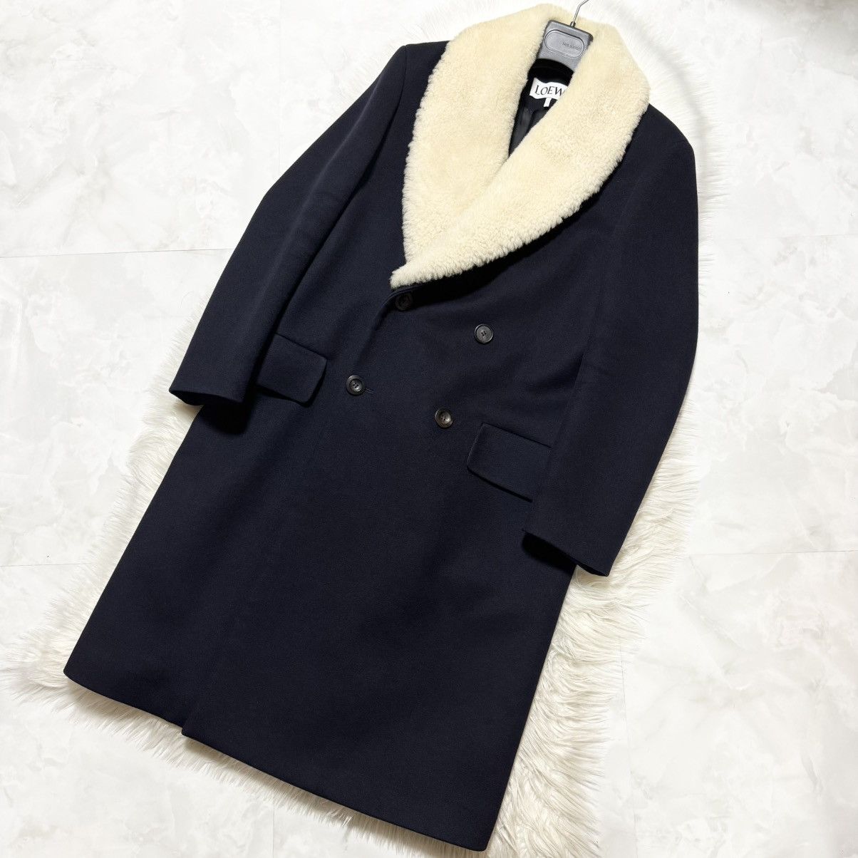 Loewe Authentic, Runway Loewe Leather Patch Fur-Trimmed Coat Size US S / EU 44-46 / 1 - 5 Thumbnail