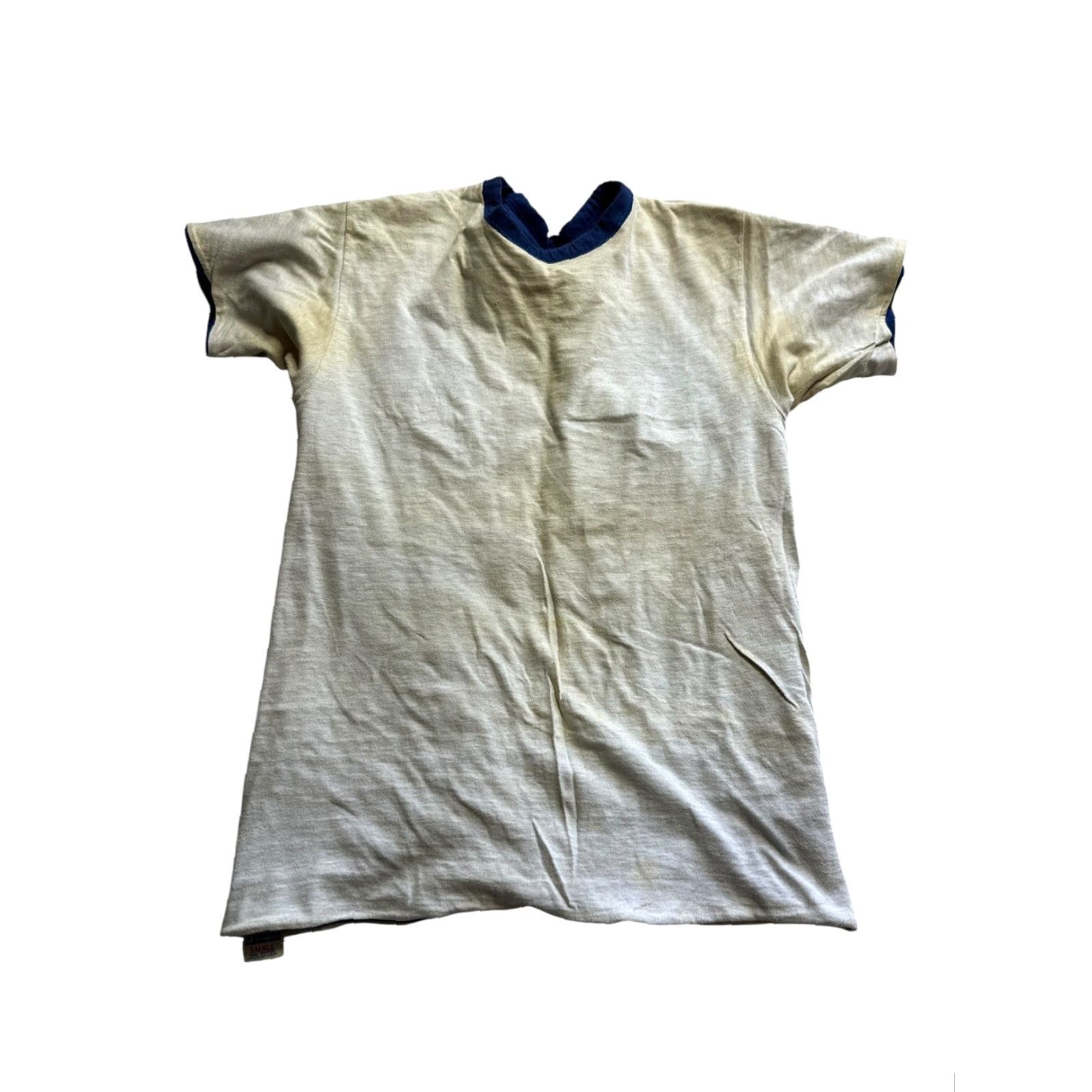 VINTAGE Champion shirt T-shirt reversible New Haven blue bar 70s 
