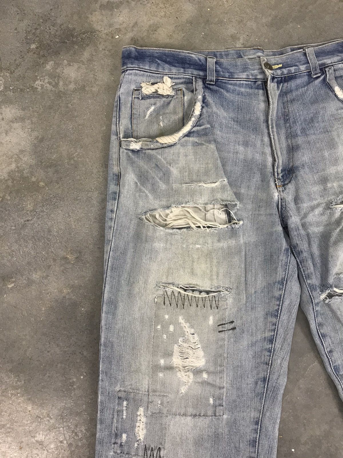 Vintage Vintage Massive Squad Distressed Denim Size US 36 / EU 52 - 3 Thumbnail