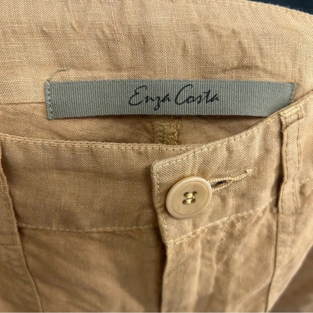 Enza Costa ENZA COSTA FRENCH LINEN HIGH-RISE SHORTS AUSTRALIAN OUTBACK Size 25" / US 0 / IT 36 - 8 Thumbnail