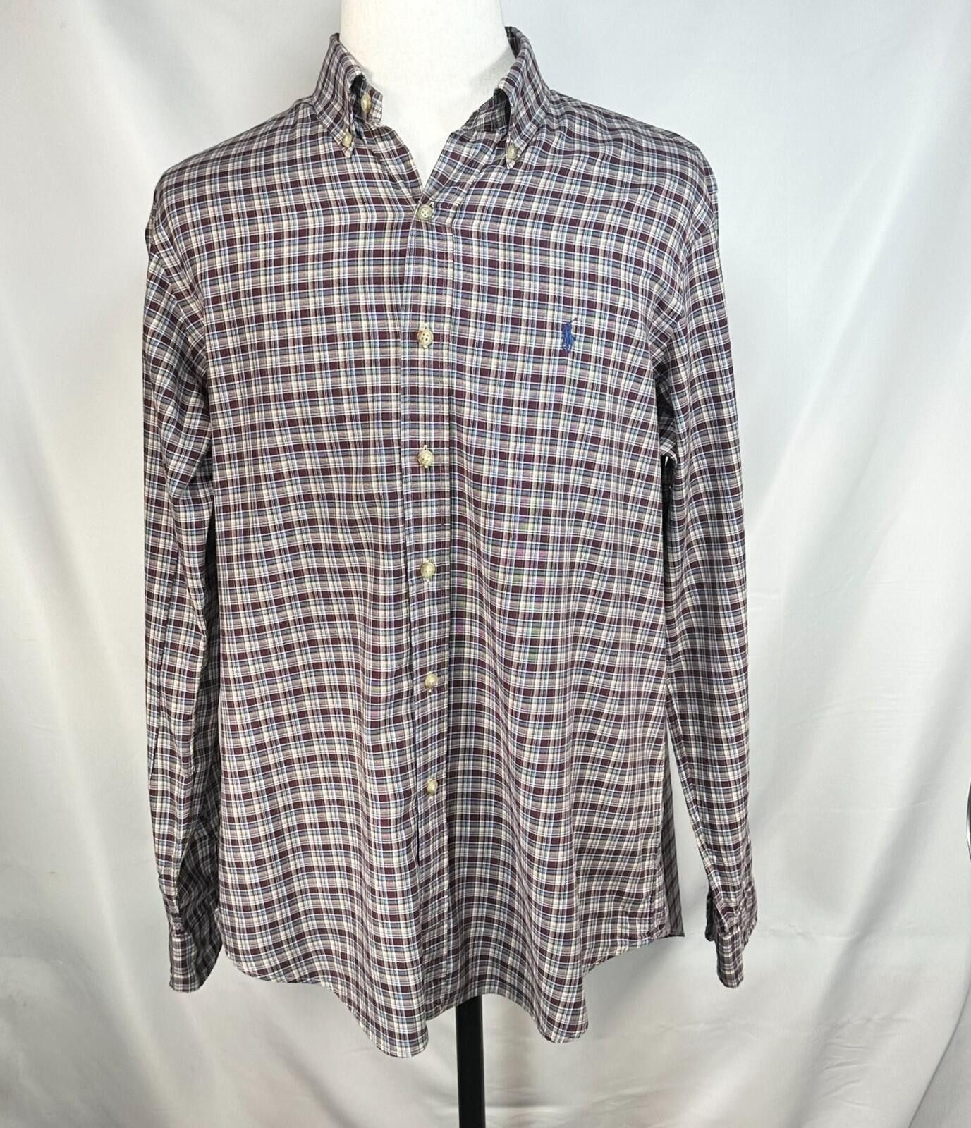 Polo Ralph Lauren Ralph Lauren Plaid Cotton Oxford Button Up Multicolor Mens L Size US L / EU 52-54 / 3 - 1 Thumbnail