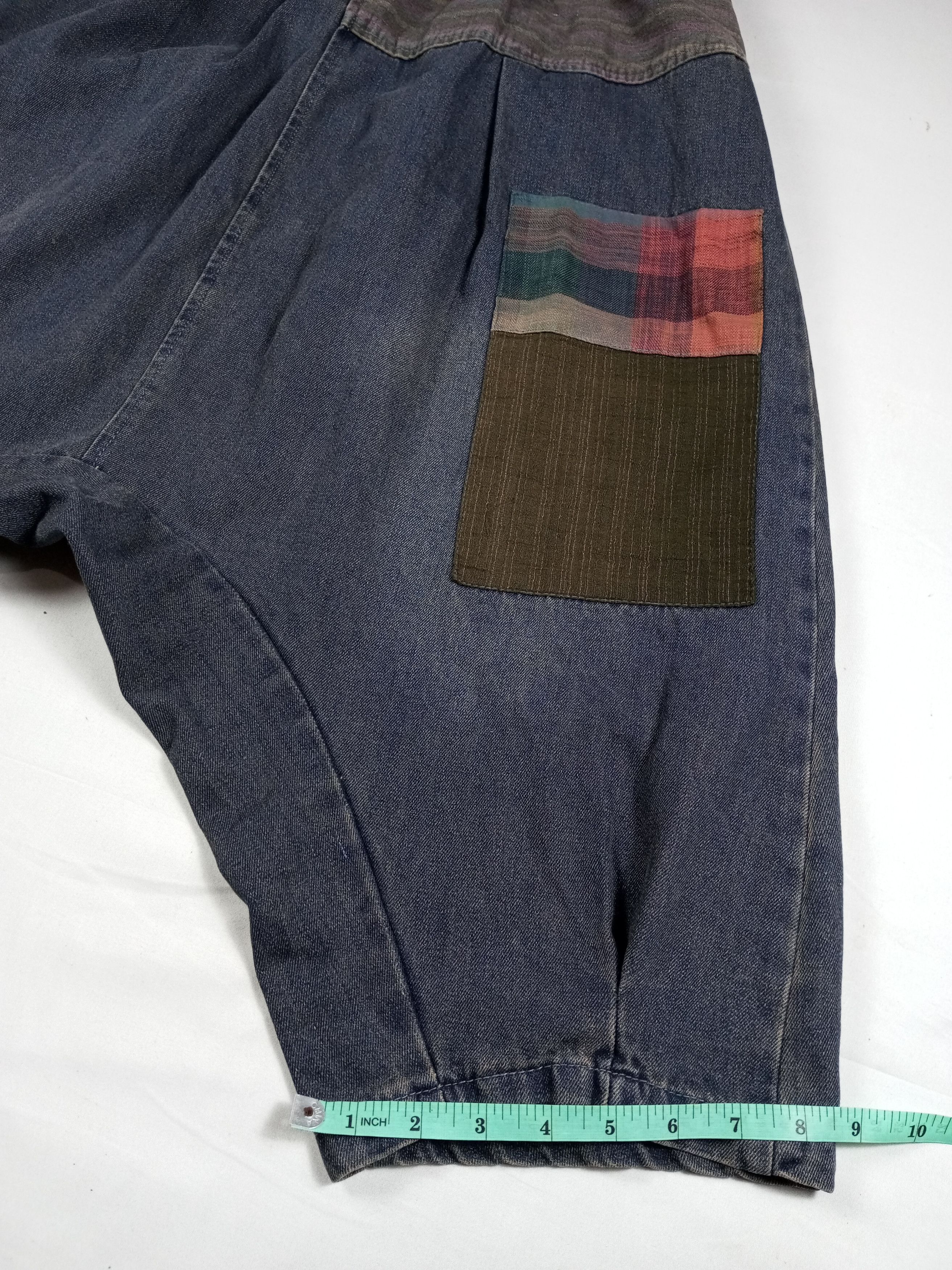 Japanese Brand Y2K Kapital Boro Style Patchwork Harem Pant Size US 30 / EU 46 - 9 Thumbnail