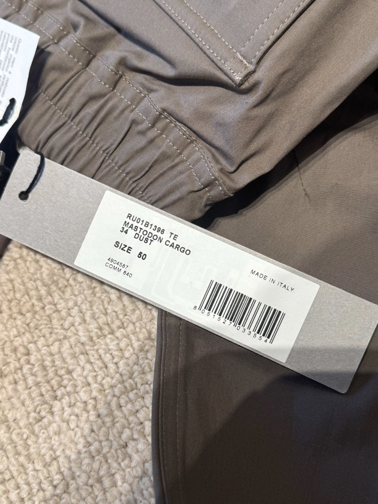 Rick Owens Rick Owens Mastodon Cargo pants Size US 34 / EU 50 - 4 Thumbnail