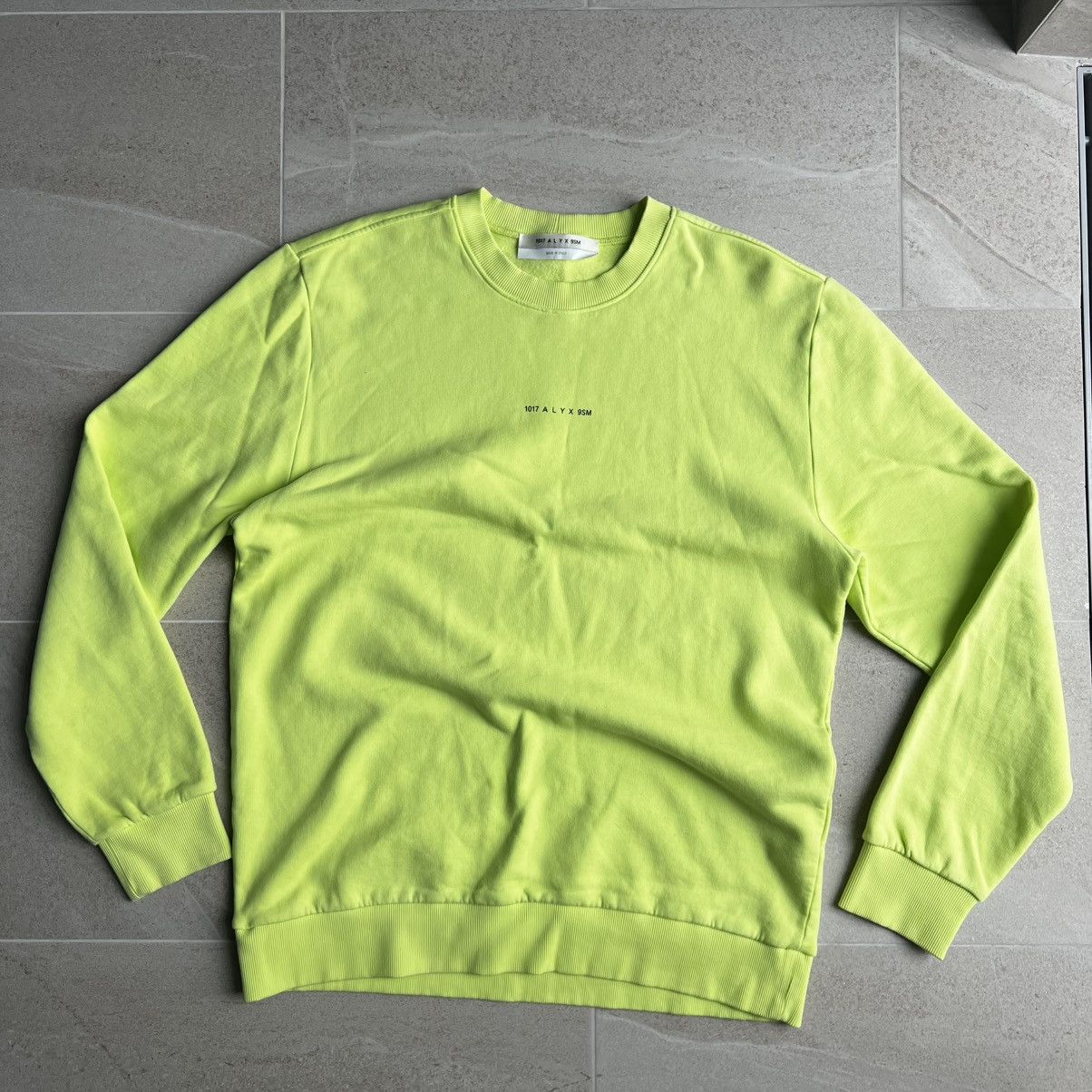 1017 ALYX 9SM × Alyx ALYX 9SM Acid Green Logo Sweatshirt, L-XL Size US L / EU 52-54 / 3 - 3 Thumbnail