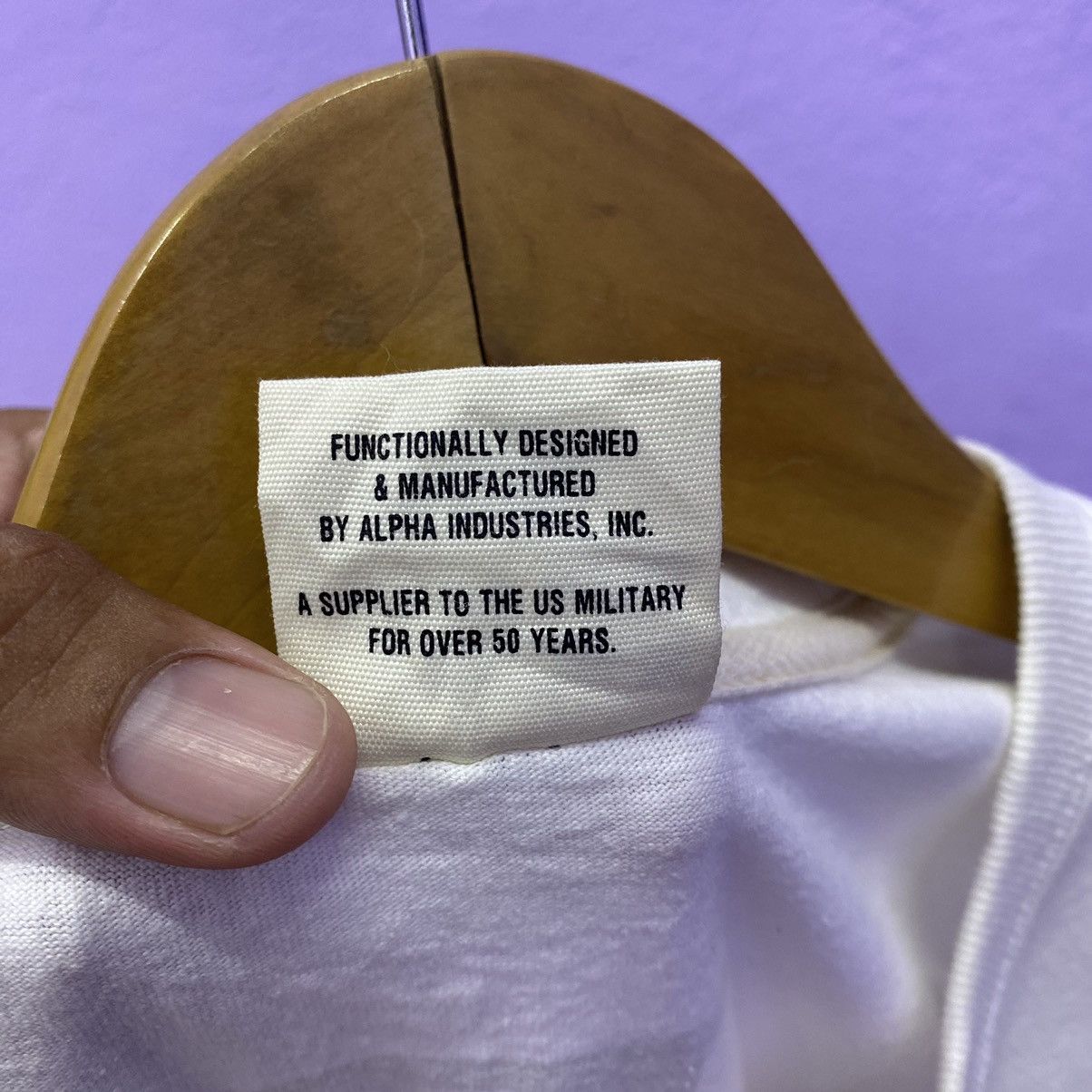 Alpha Industries × Vintage Alpha Industries Big Logo Backhit Pocket Tee Size US M / EU 48-50 / 2 - 5 Thumbnail