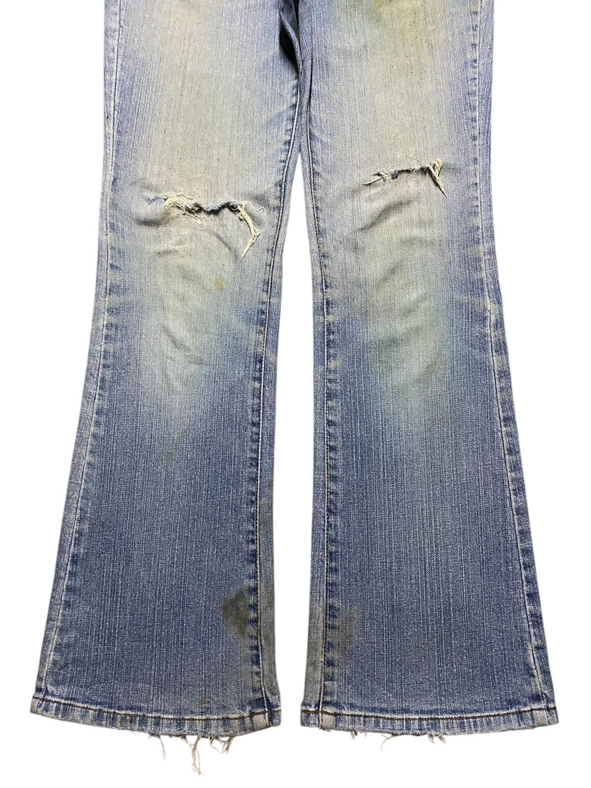 If Six Was Nine Vintage Japanese Brand Natural Garage Grunge Flare Jeans Size US 27 - 5 Thumbnail
