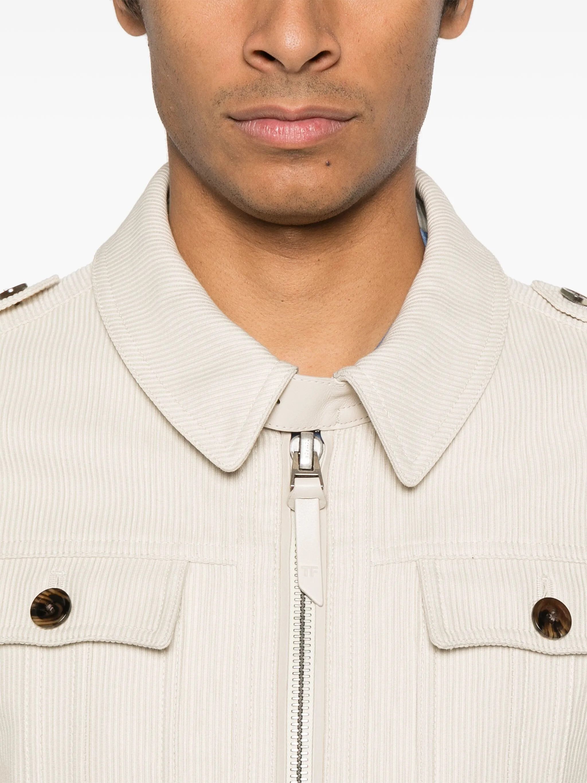 Tom Ford o1w1db10925 OBS054 Battle Jacket in Sand Size US XXL / EU 58 / 5 - 5 Thumbnail