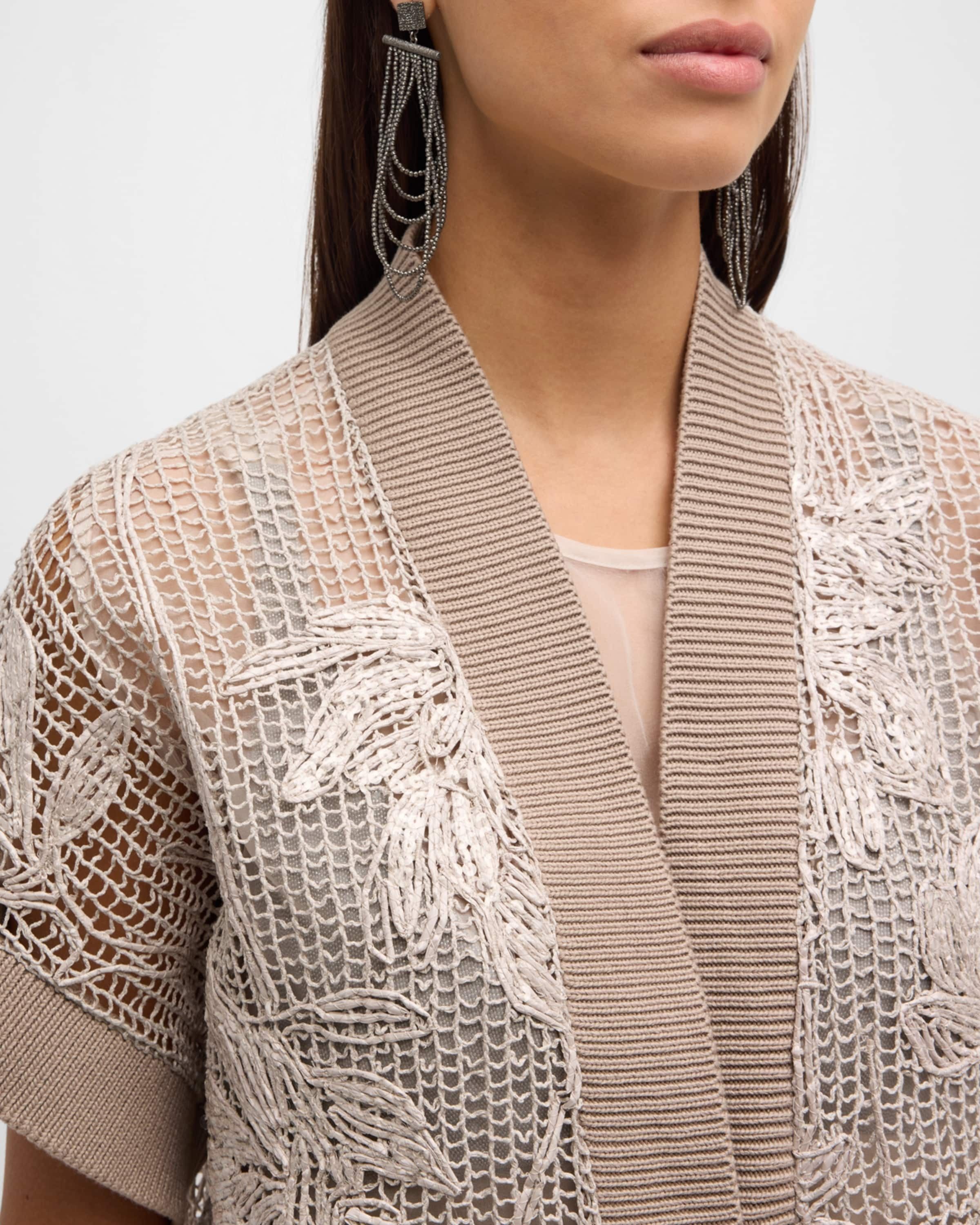 Brunello Cucinelli o1w1db10825 Cardigan in Open Grey Size L / US 10 / IT 46 - 6 Thumbnail
