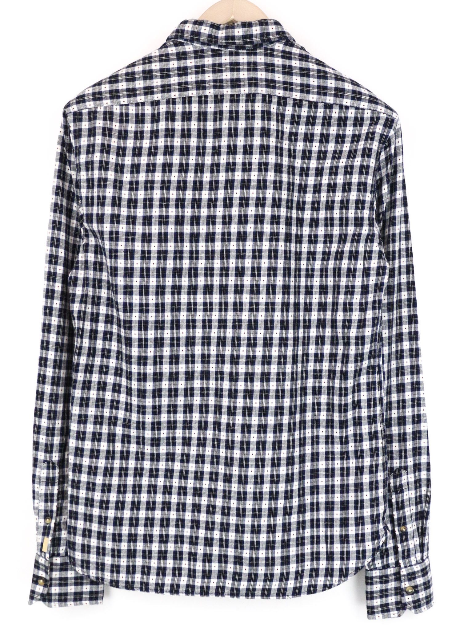 Scotch & Soda S Navy Blue Cotton Tartan Button Shirt 75223 Size US S / EU 44-46 / 1 - 2 Thumbnail