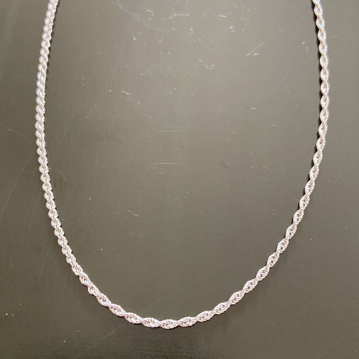 Other White Gold Rope Solid Rope Chain 18in 2mm Size ONE SIZE - 4 Thumbnail